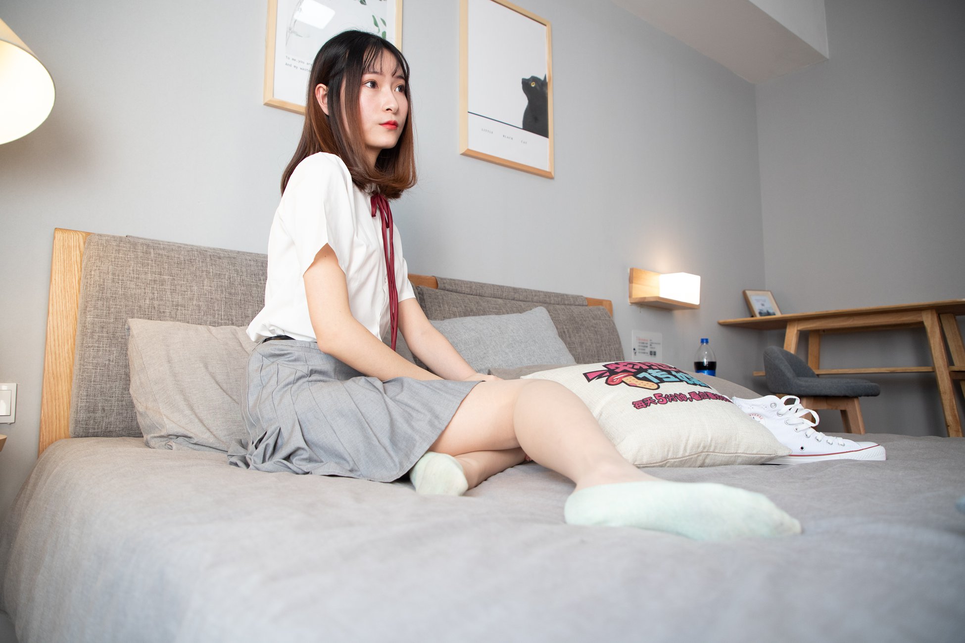 图片[122]-物恋传媒 No.088 猫耳-jk制服与船袜帆布鞋 [212P] – 速更版-美库