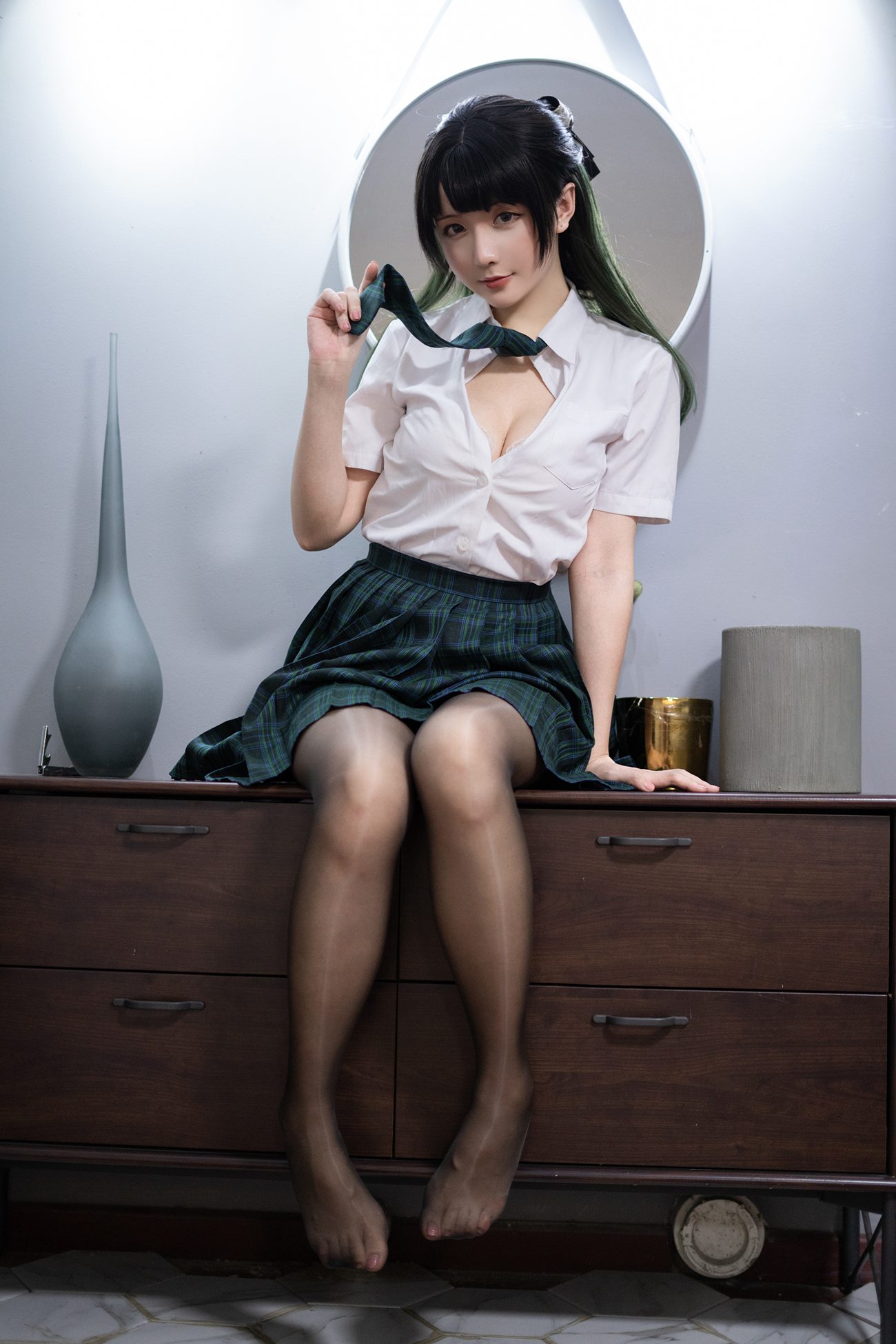 图片[19]-微博红人@星之迟迟 JK-绿 [125P] – 速更版-美库