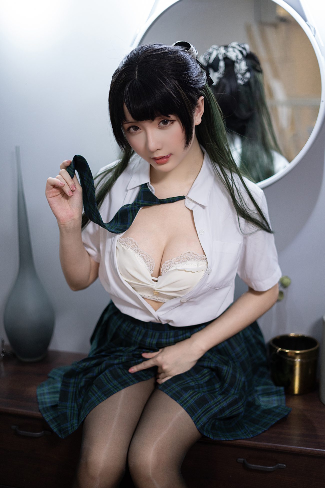 图片[21]-微博红人@星之迟迟 JK-绿 [125P] – 速更版-美库