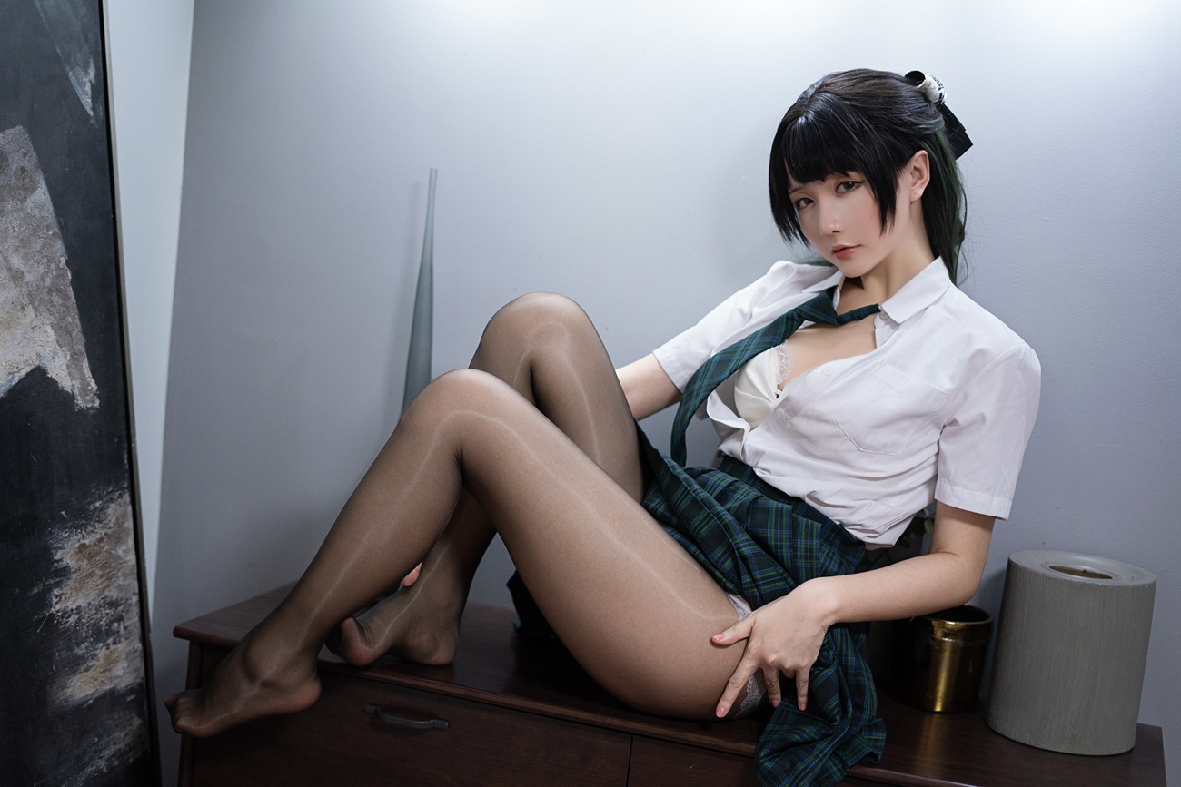 图片[23]-微博红人@星之迟迟 JK-绿 [125P] – 速更版-美库