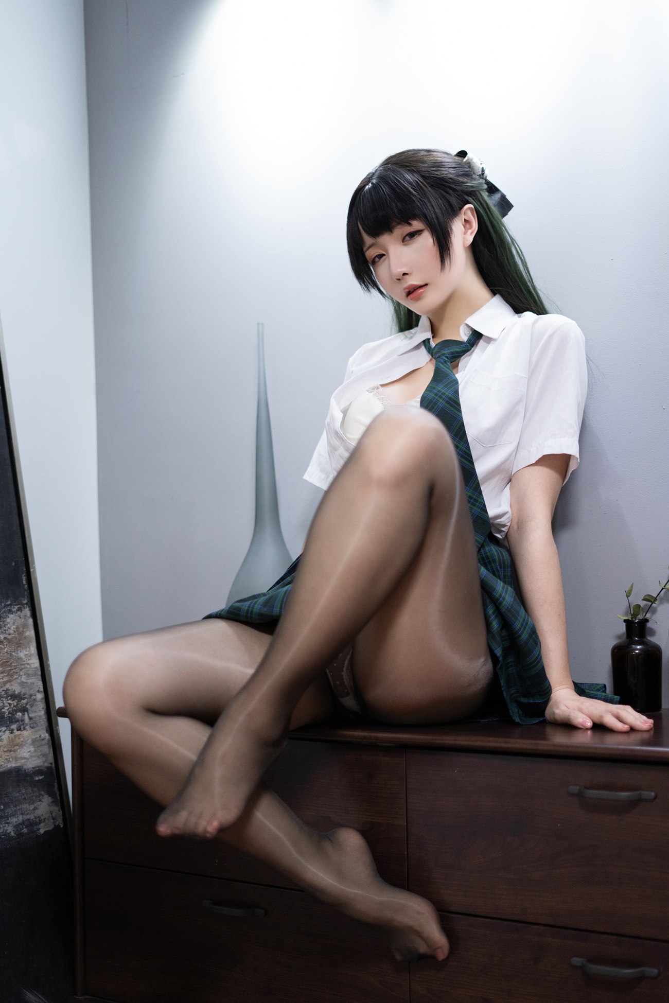 图片[25]-微博红人@星之迟迟 JK-绿 [125P] – 速更版-美库