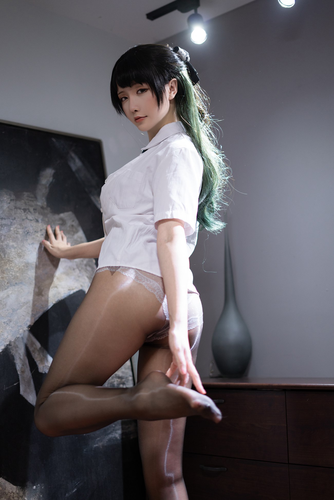 图片[45]-微博红人@星之迟迟 JK-绿 [125P] – 速更版-美库