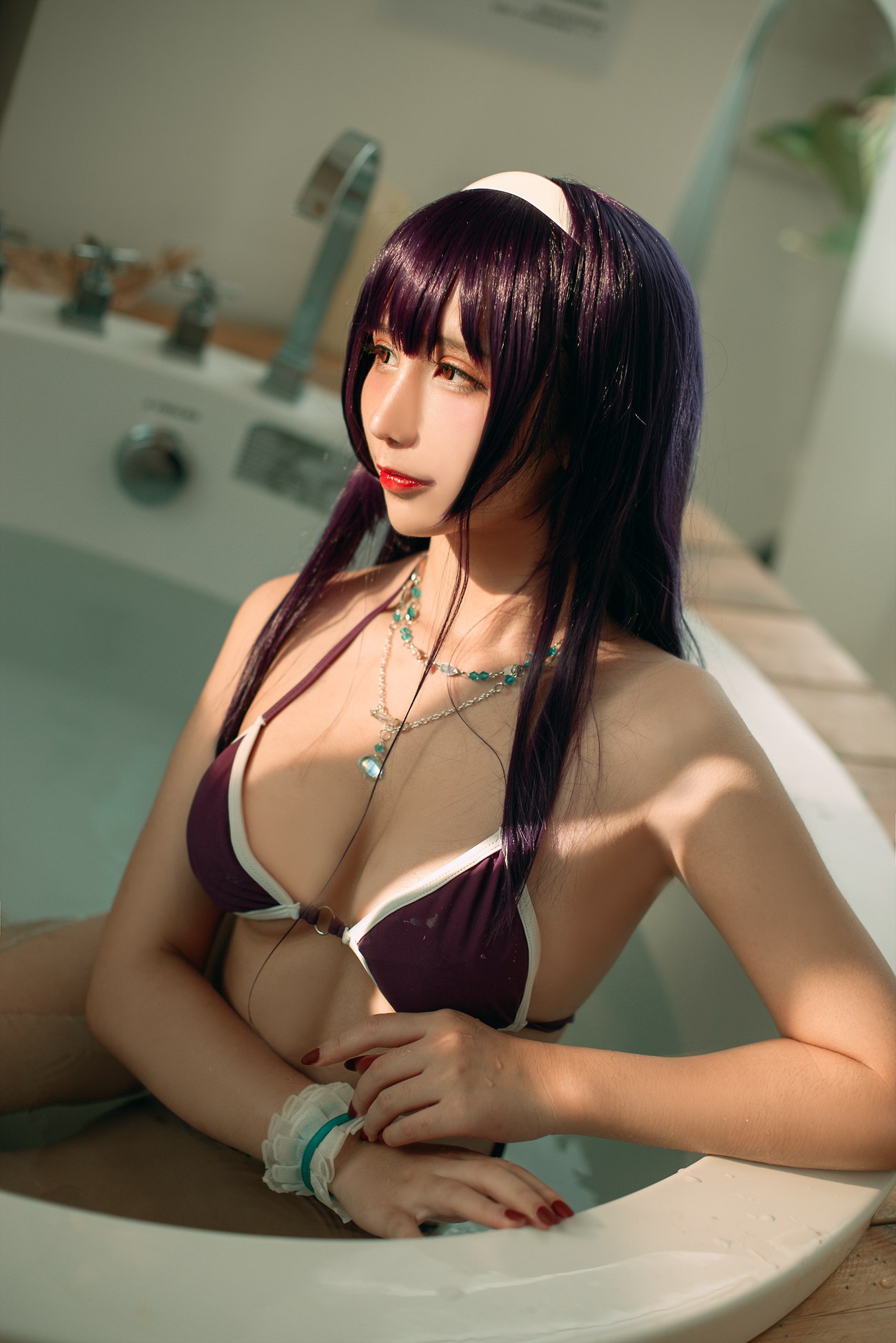 图片[22]-九曲Jean – 霞之丘诗羽泳装[24P] – 速更版-美库