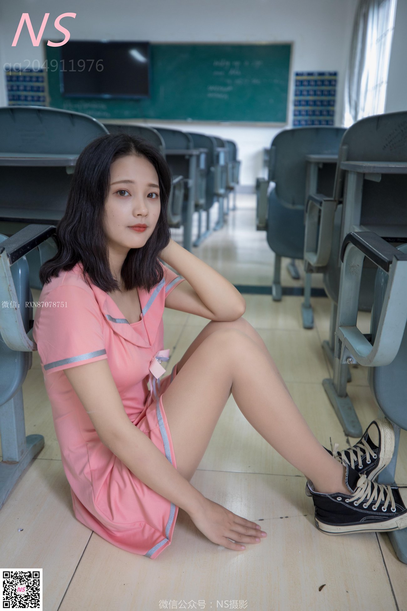 图片[13]-纳丝摄影 NO301 小蝴蝶 纯纯的丝袜帆布鞋 [53P] – 速更版-美库