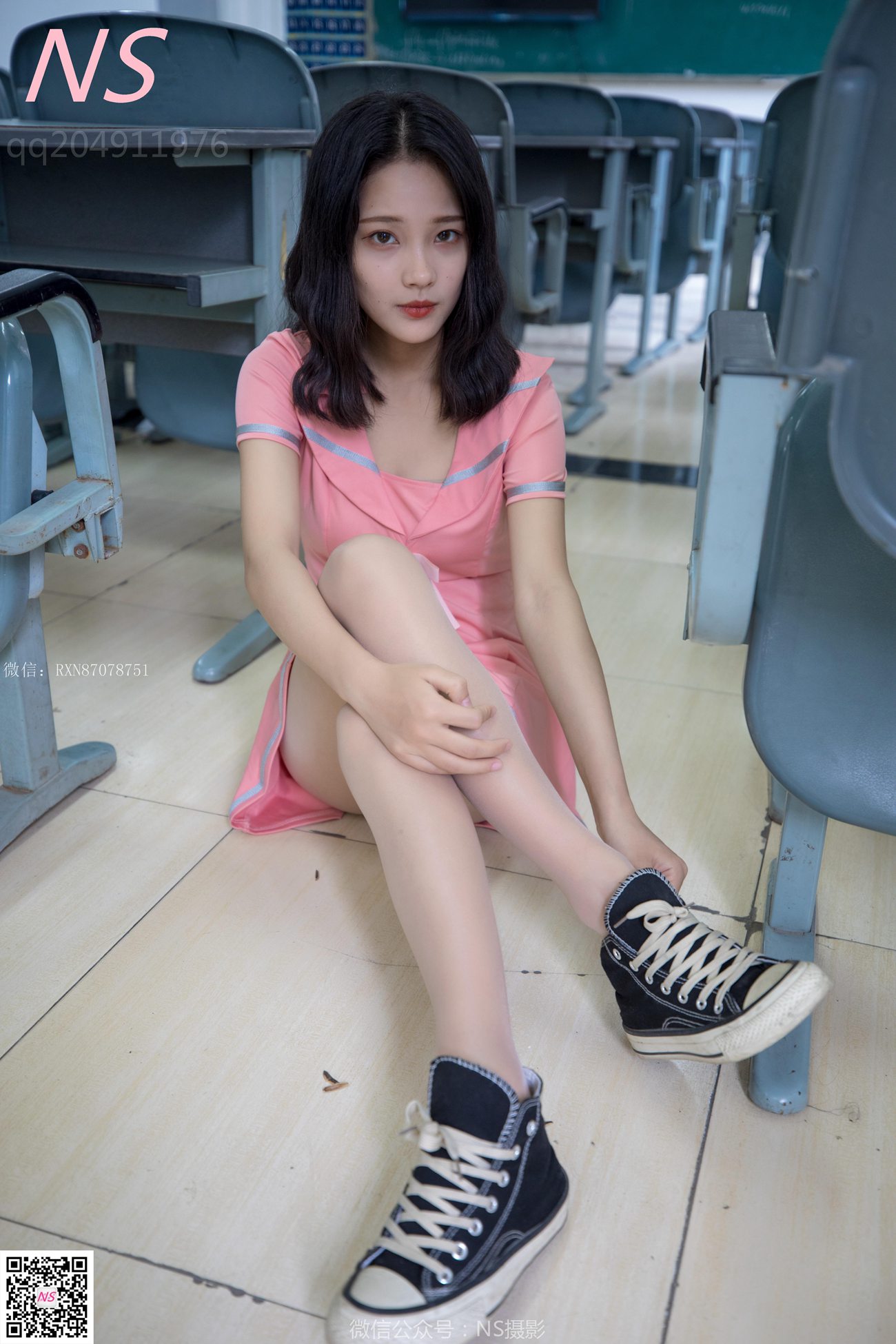 图片[27]-纳丝摄影 NO301 小蝴蝶 纯纯的丝袜帆布鞋 [53P] – 速更版-美库