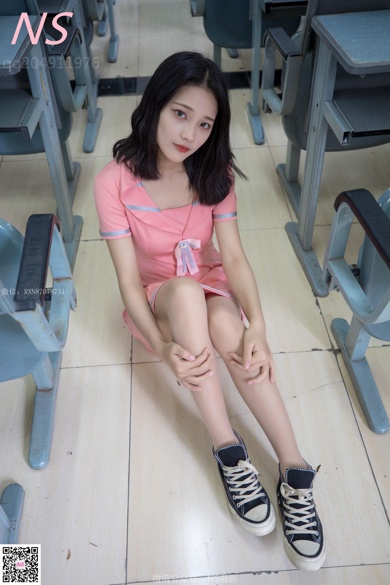 图片[32]-纳丝摄影 NO301 小蝴蝶 纯纯的丝袜帆布鞋 [53P] – 速更版-美库