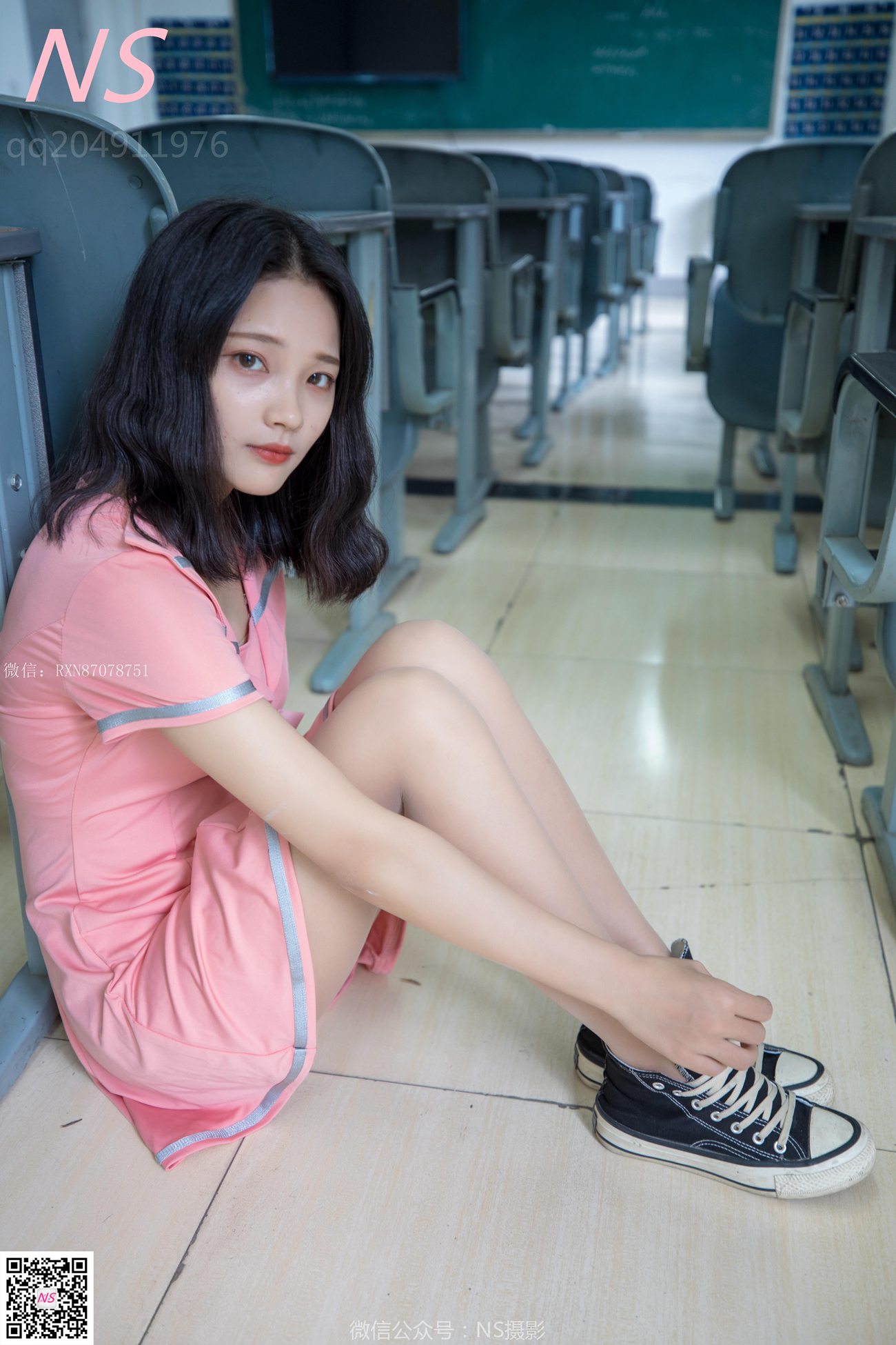 图片[37]-纳丝摄影 NO301 小蝴蝶 纯纯的丝袜帆布鞋 [53P] – 速更版-美库