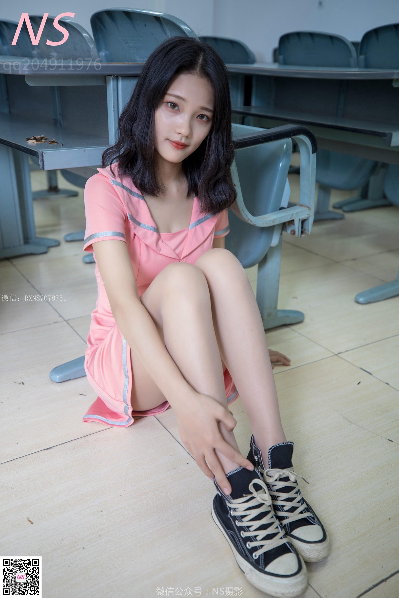 图片[36]-纳丝摄影 NO301 小蝴蝶 纯纯的丝袜帆布鞋 [53P] – 速更版-美库