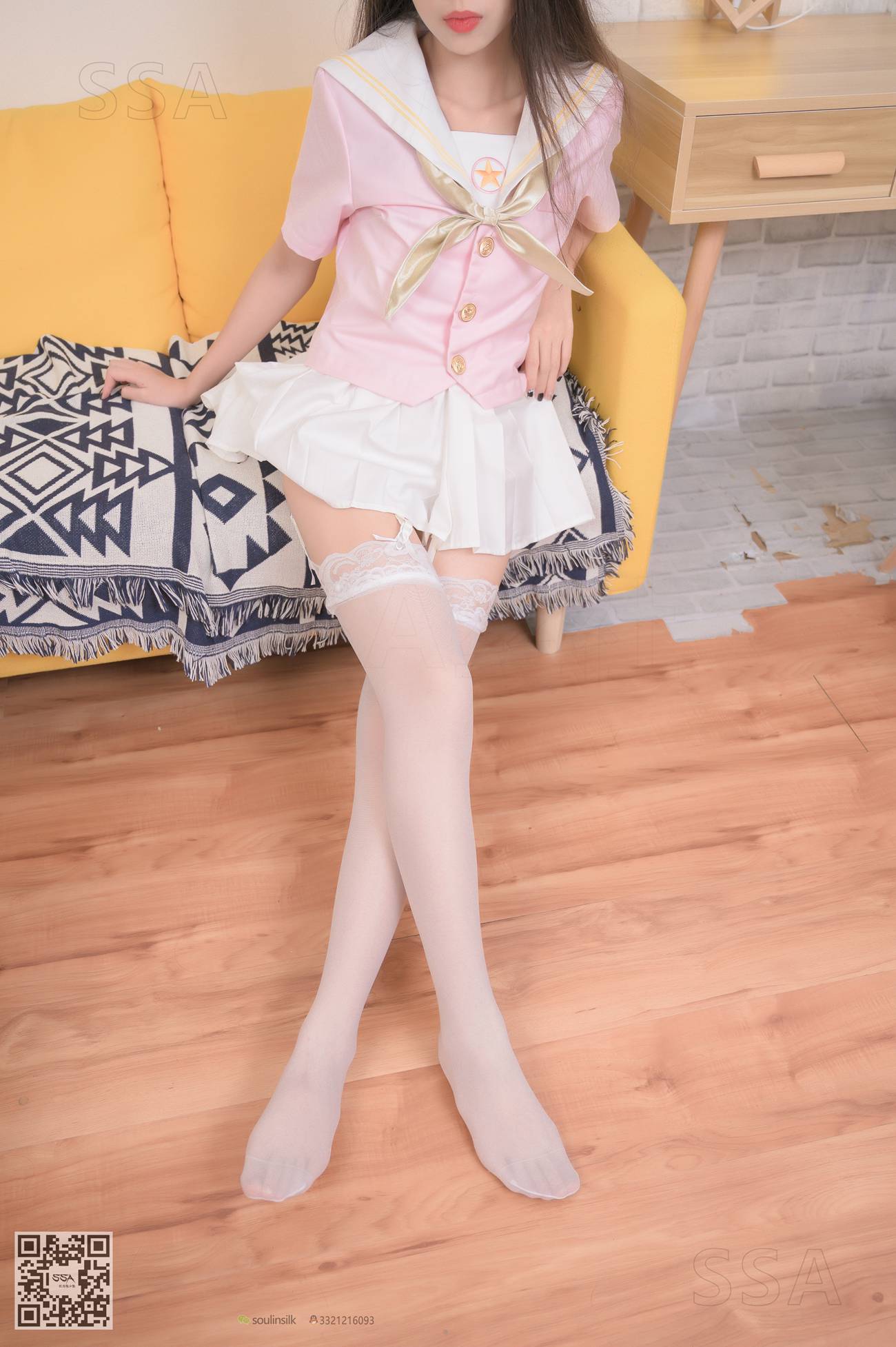 图片[87]-[SSA丝社]超清写真 NO.179 西西 JK制服白色吊带袜穿搭示范[117P] – 速更版-美库