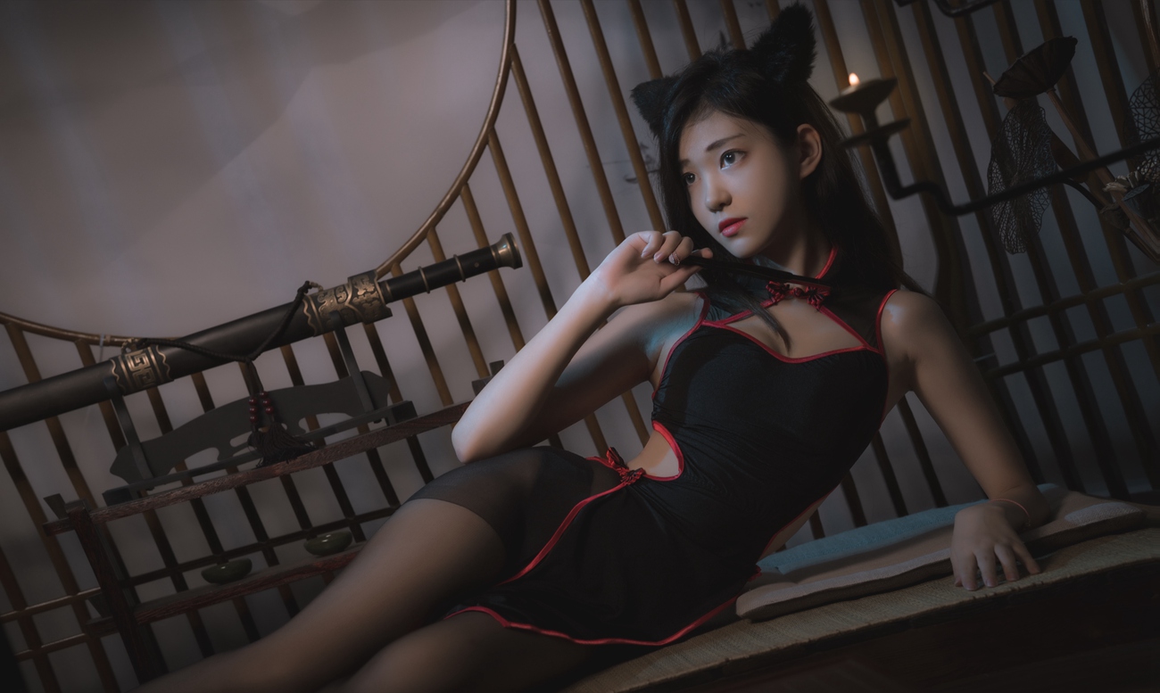 图片[12]-南桃Momoko – 黑丝旗袍[25P] – 速更版-美库