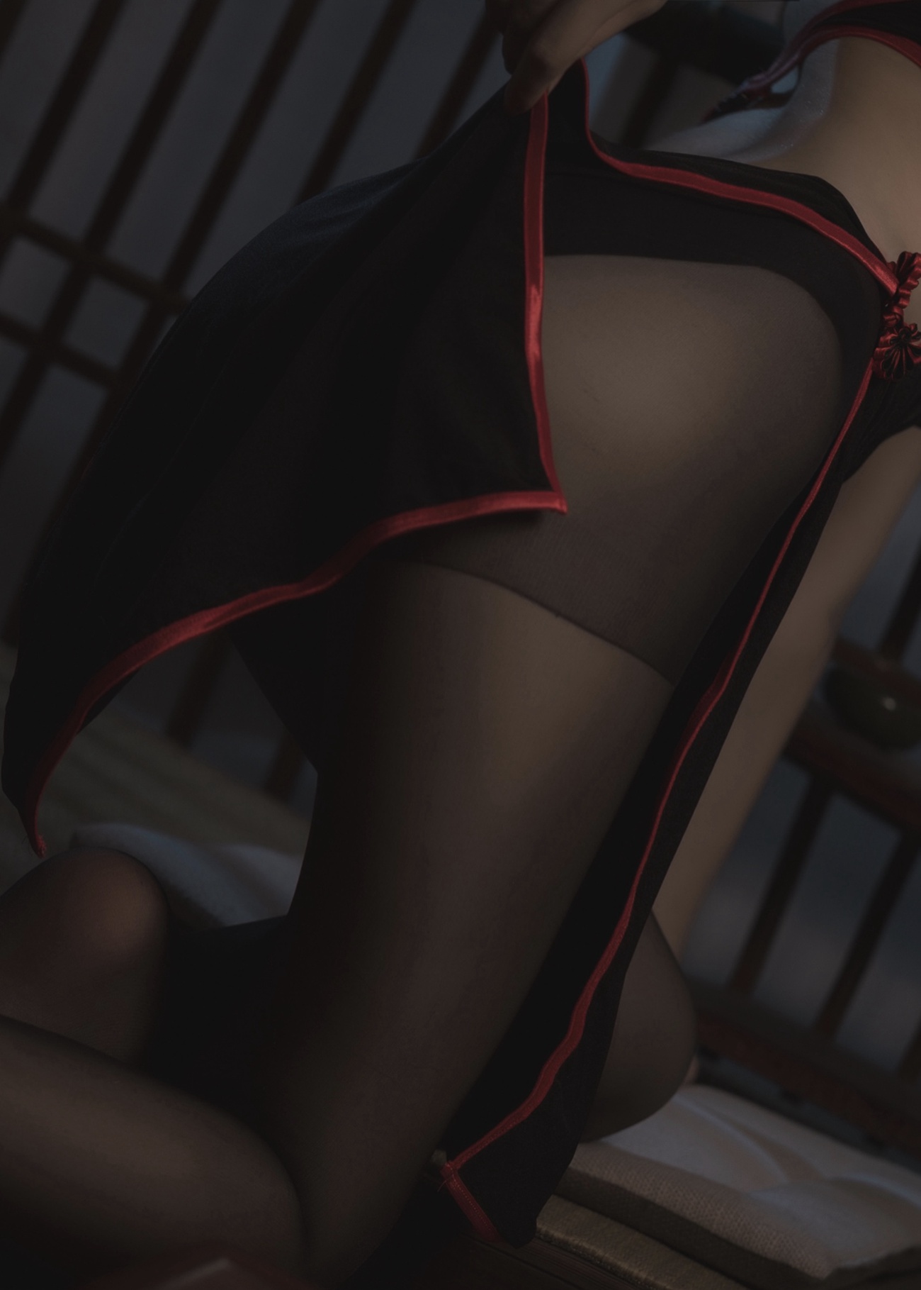 图片[15]-南桃Momoko – 黑丝旗袍[25P] – 速更版-美库