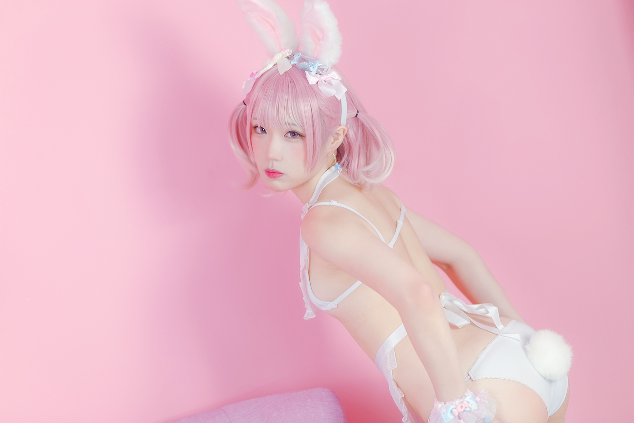 图片[15]-Mime弥美 – 白粉色兔女郎[30P] – 速更版-美库