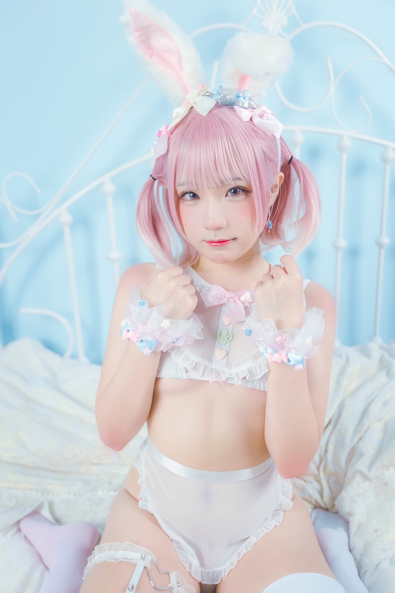 图片[17]-Mime弥美 – 白粉色兔女郎[30P] – 速更版-美库