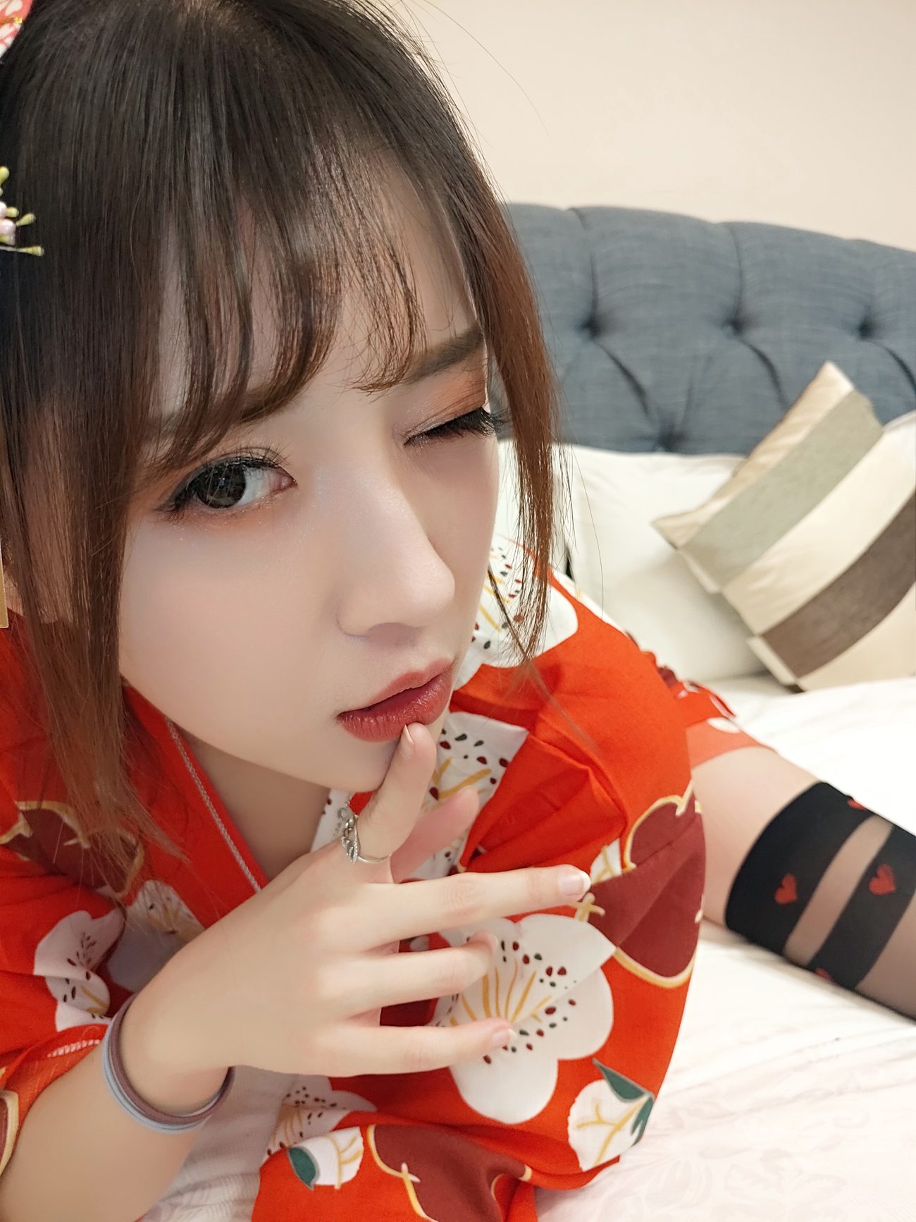 图片[16]-小女巫露娜 – 和服桃心黑色长筒袜[44P] – 速更版-美库