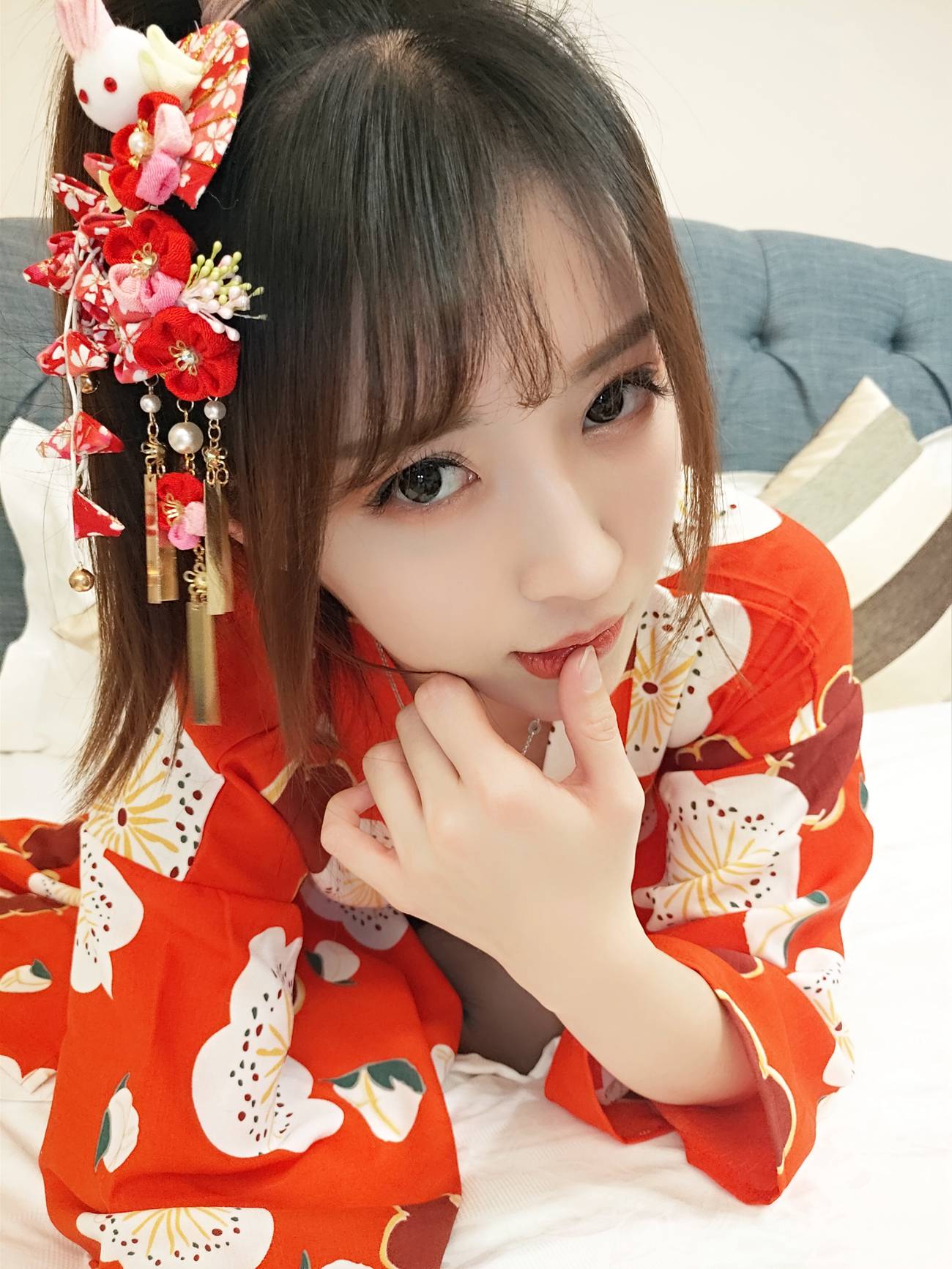 图片[23]-小女巫露娜 – 和服桃心黑色长筒袜[44P] – 速更版-美库