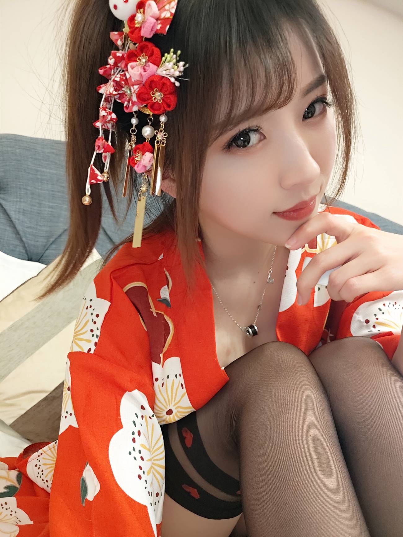 图片[44]-小女巫露娜 – 和服桃心黑色长筒袜[44P] – 速更版-美库