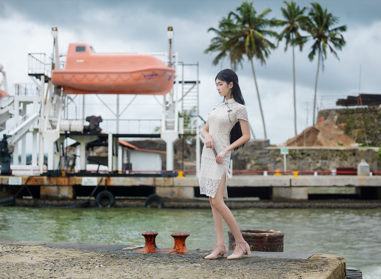 图片[7]-南桃Momoko – 白旗袍[11P] – 速更版-美库