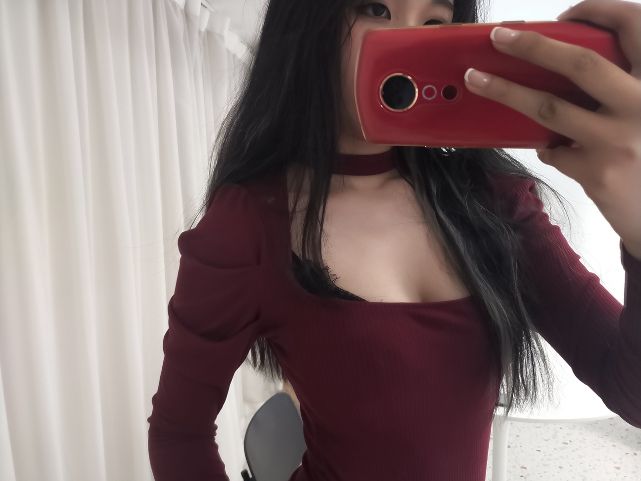 图片[31]-轩萧学姐 – 酒红色连体衣 [33P] – 速更版-美库