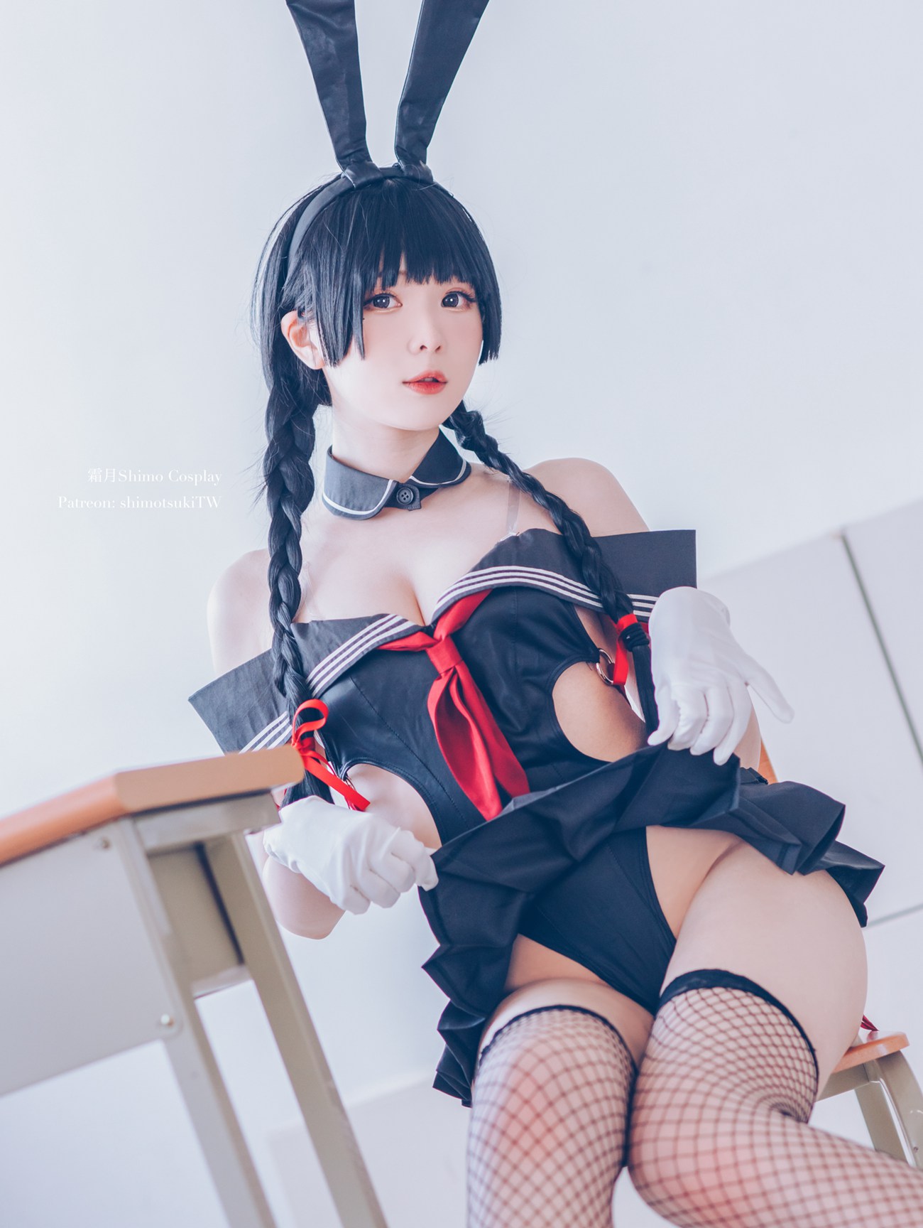 图片[12]-霜月shimo  卯月桃子 水手服兔女郎[19P] – 速更版-美库