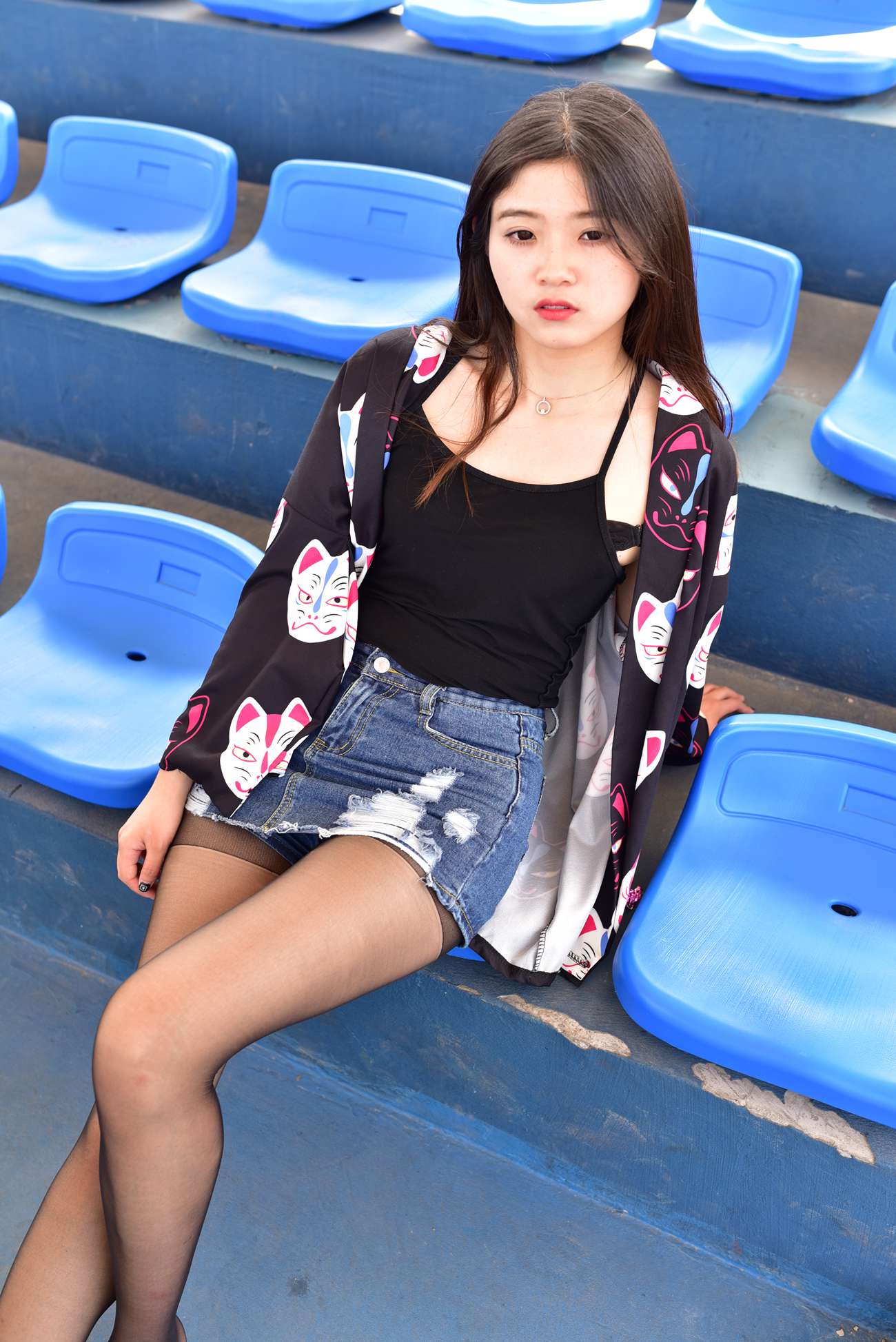 图片[15]-大生模拍 NO.248 操场牛仔裙黑丝[25P] – 速更版-美库