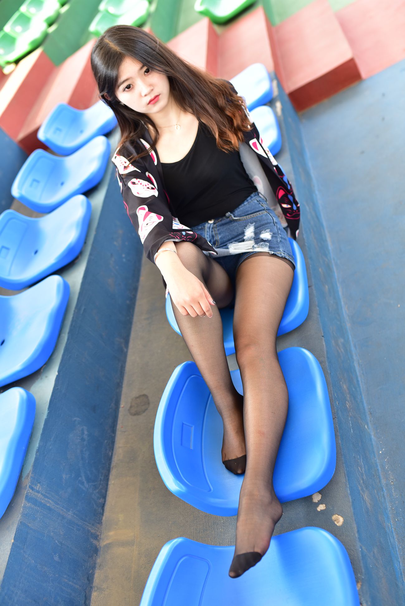 图片[20]-大生模拍 NO.248 操场牛仔裙黑丝[25P] – 速更版-美库