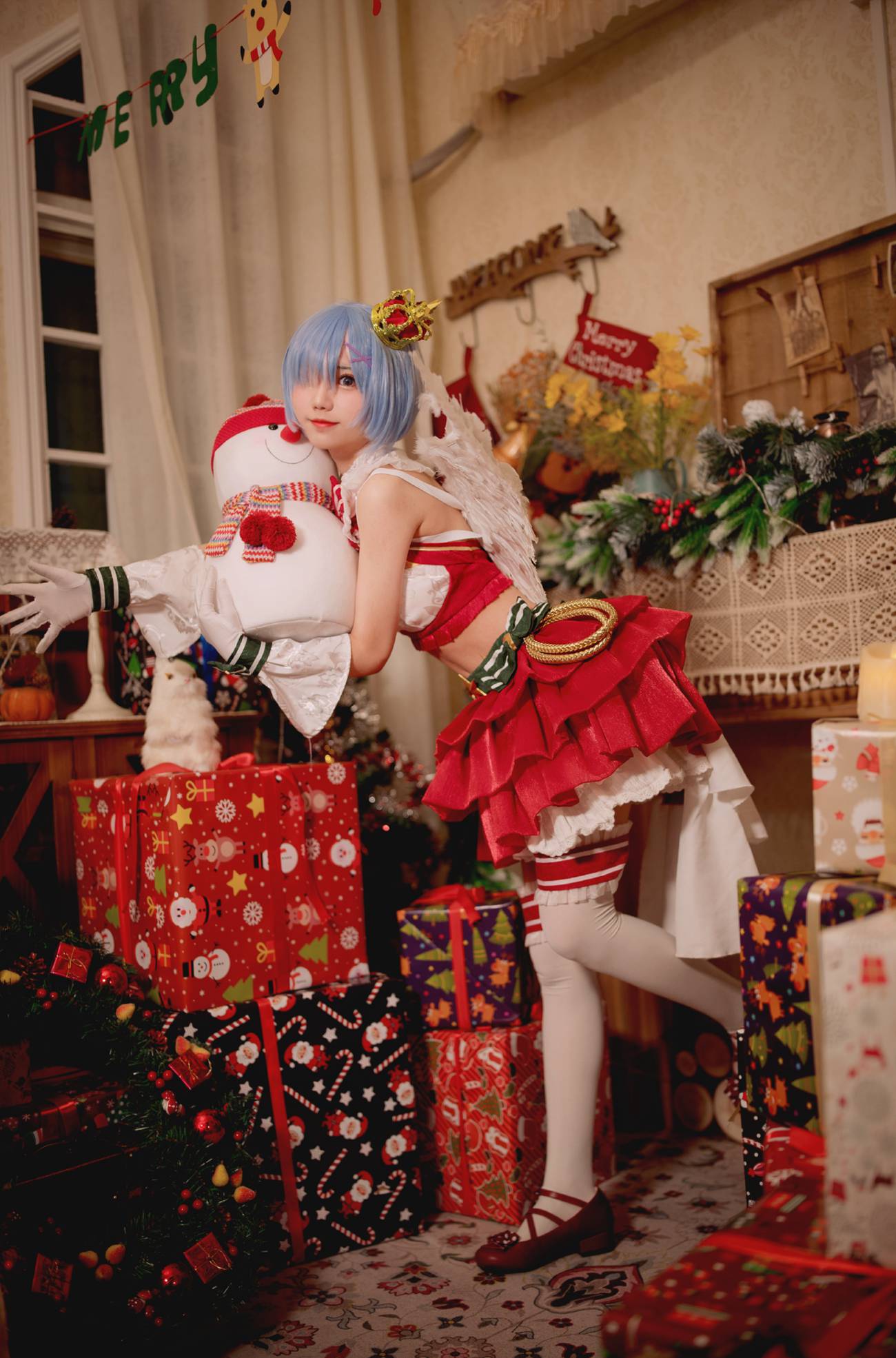 图片[10]-花柒Hana – 圣诞蕾姆[22P] – 速更版-美库