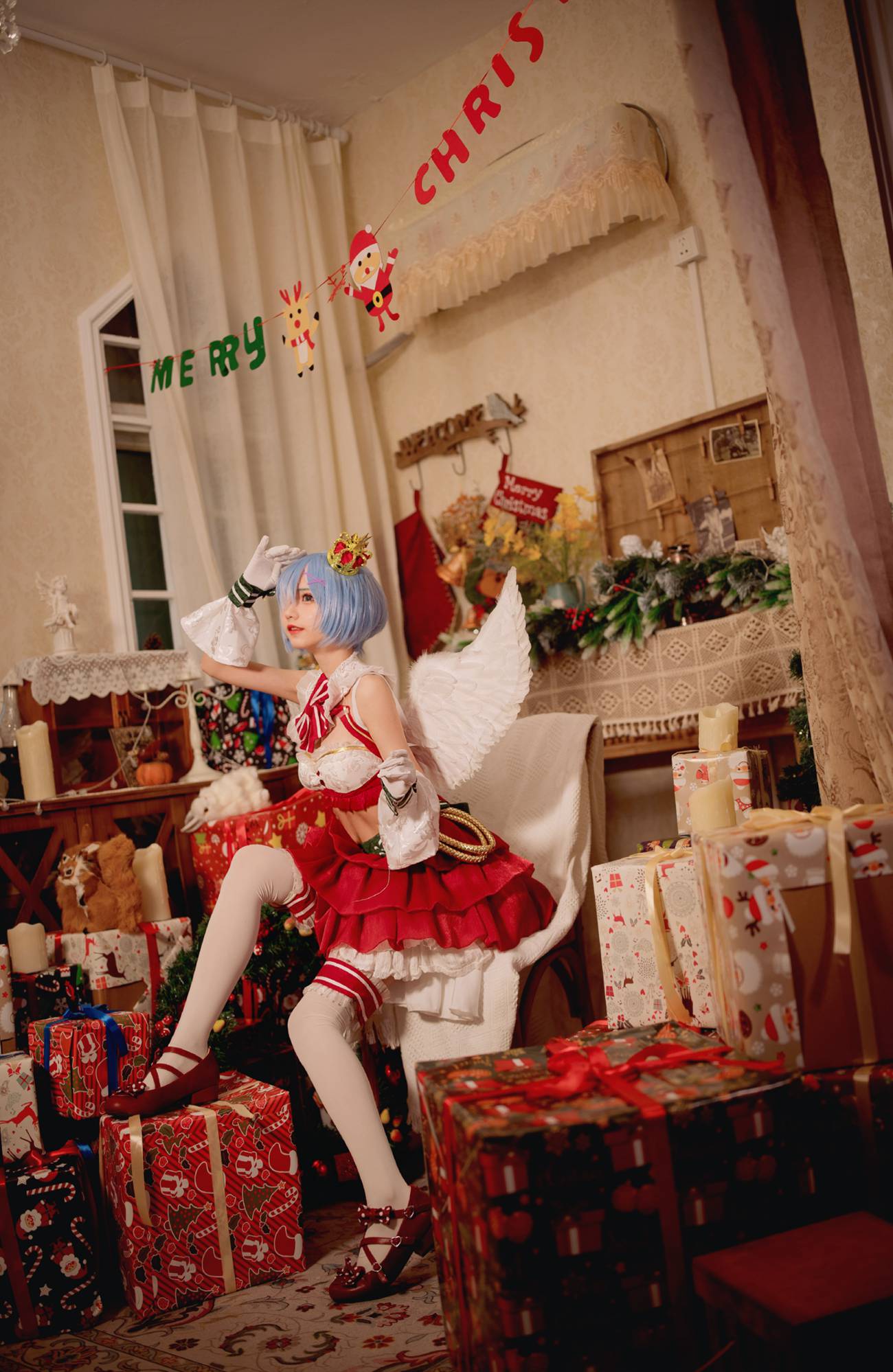 图片[19]-花柒Hana – 圣诞蕾姆[22P] – 速更版-美库