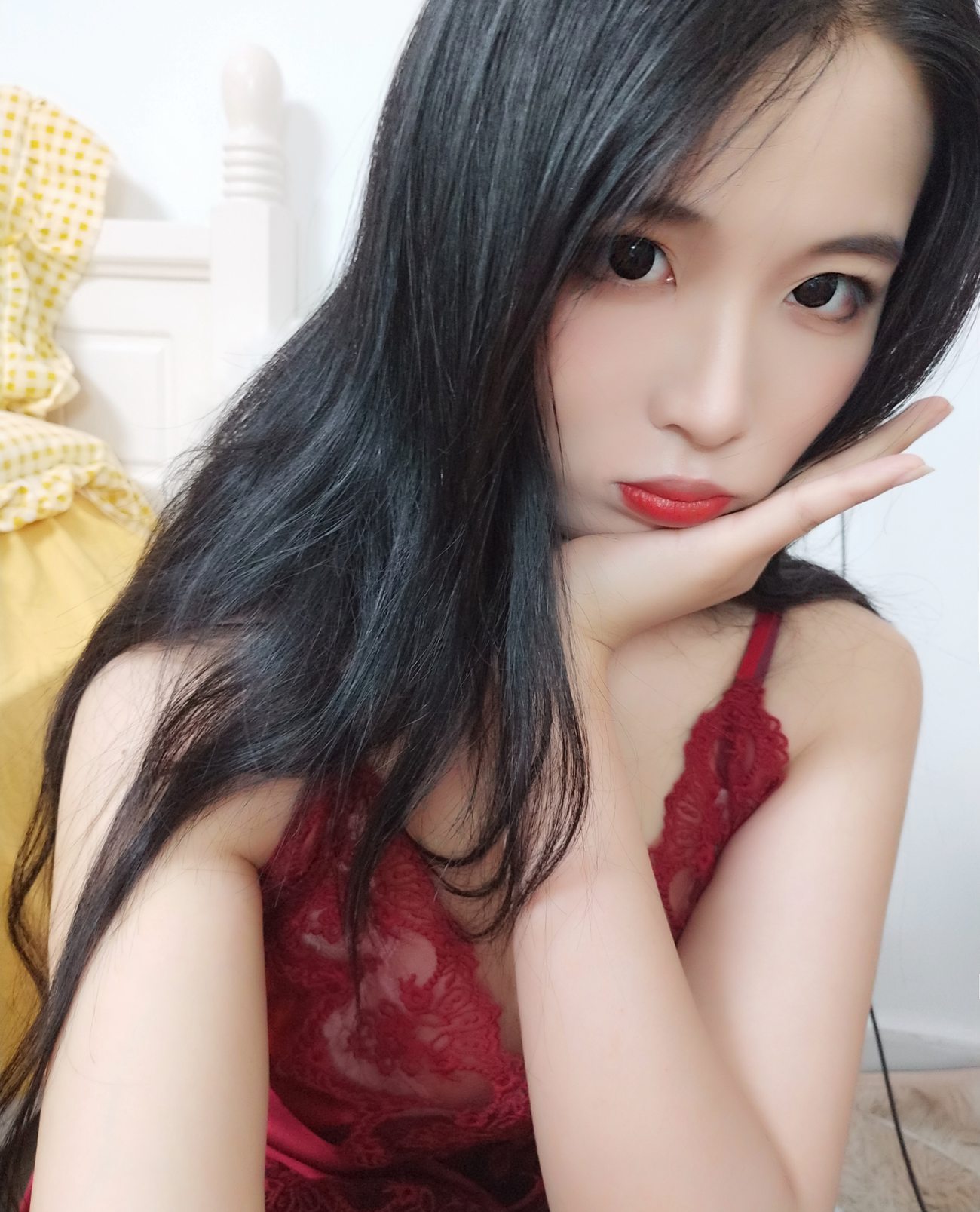 图片[11]-轩萧学姐 – 酒红色睡衣 [36P] – 速更版-美库