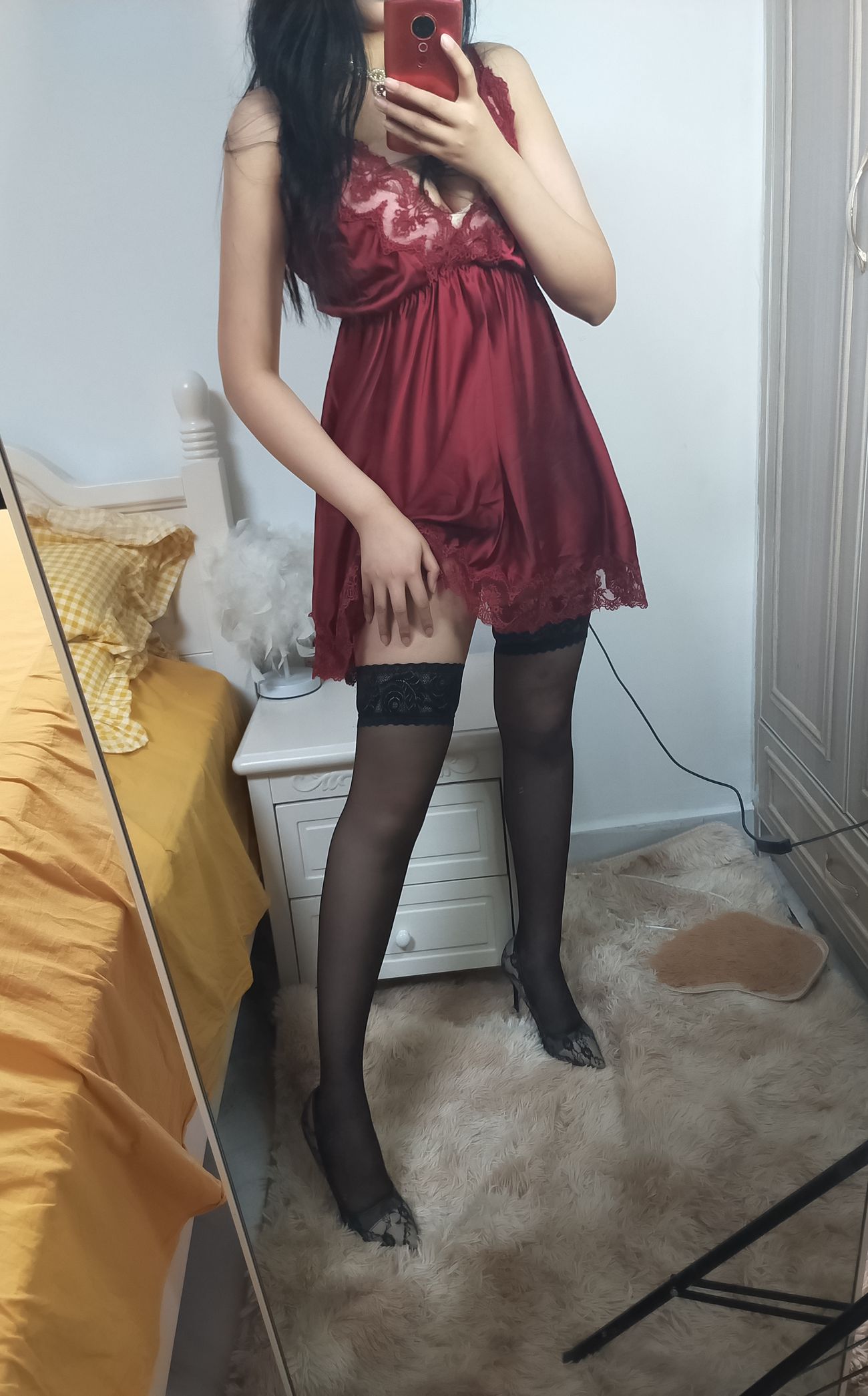 图片[13]-轩萧学姐 – 酒红色睡衣 [36P] – 速更版-美库