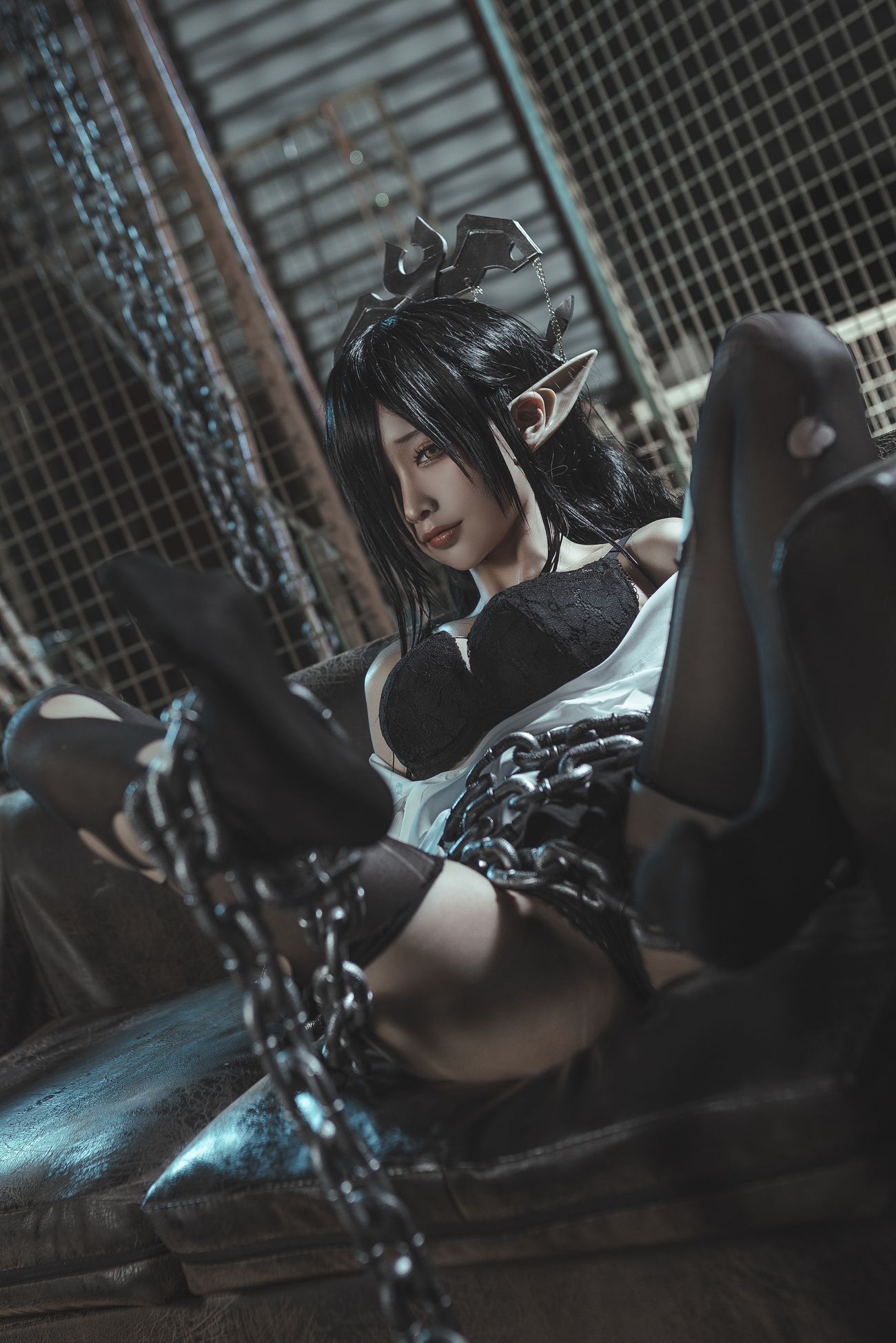 图片[9]-蠢沫沫 – 黑兽女王 OL制服[56P] – 速更版-美库