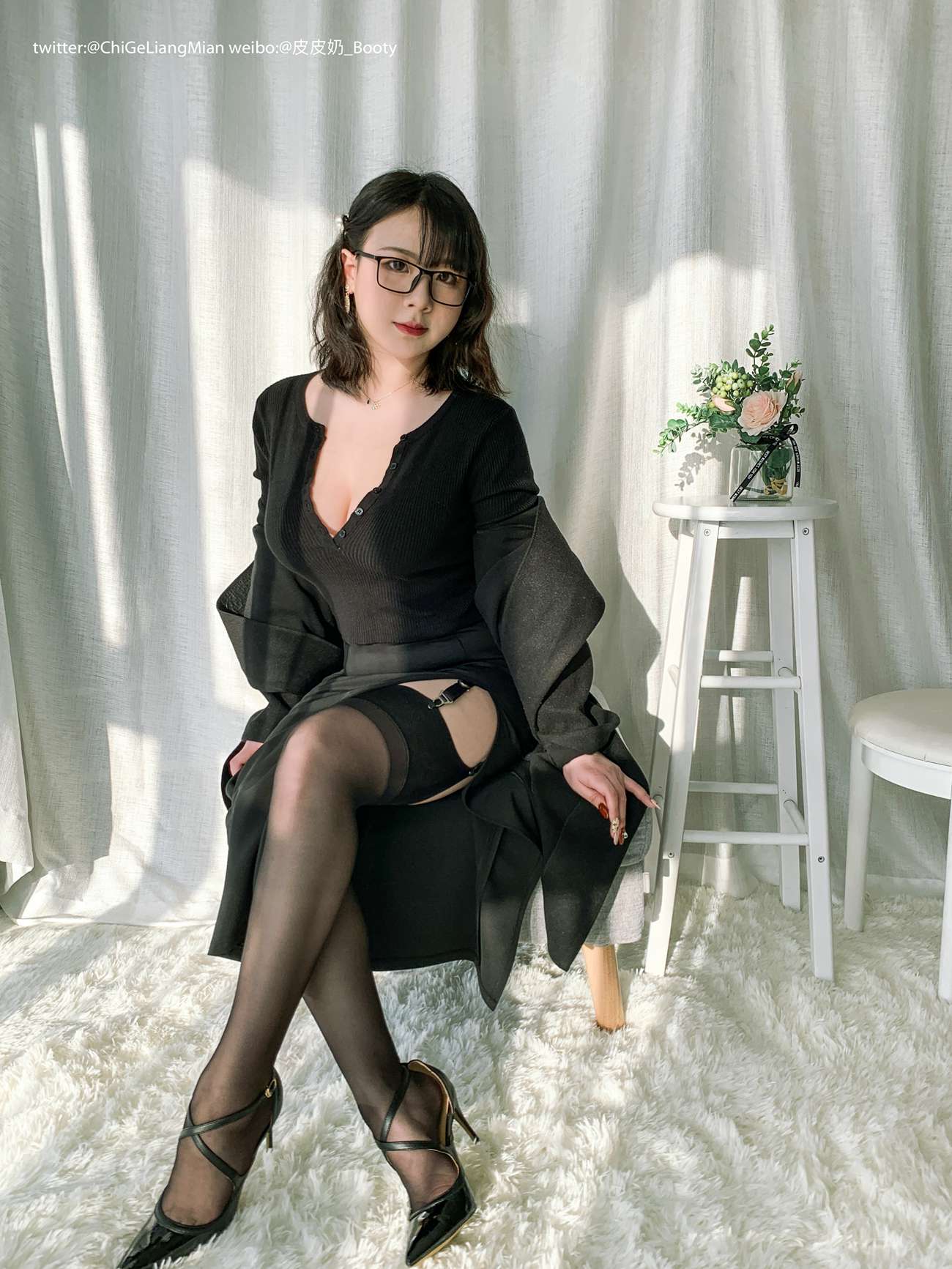 图片[6]-皮皮奶可可爱了啦 – 黑色OL[120P] – 速更版-美库