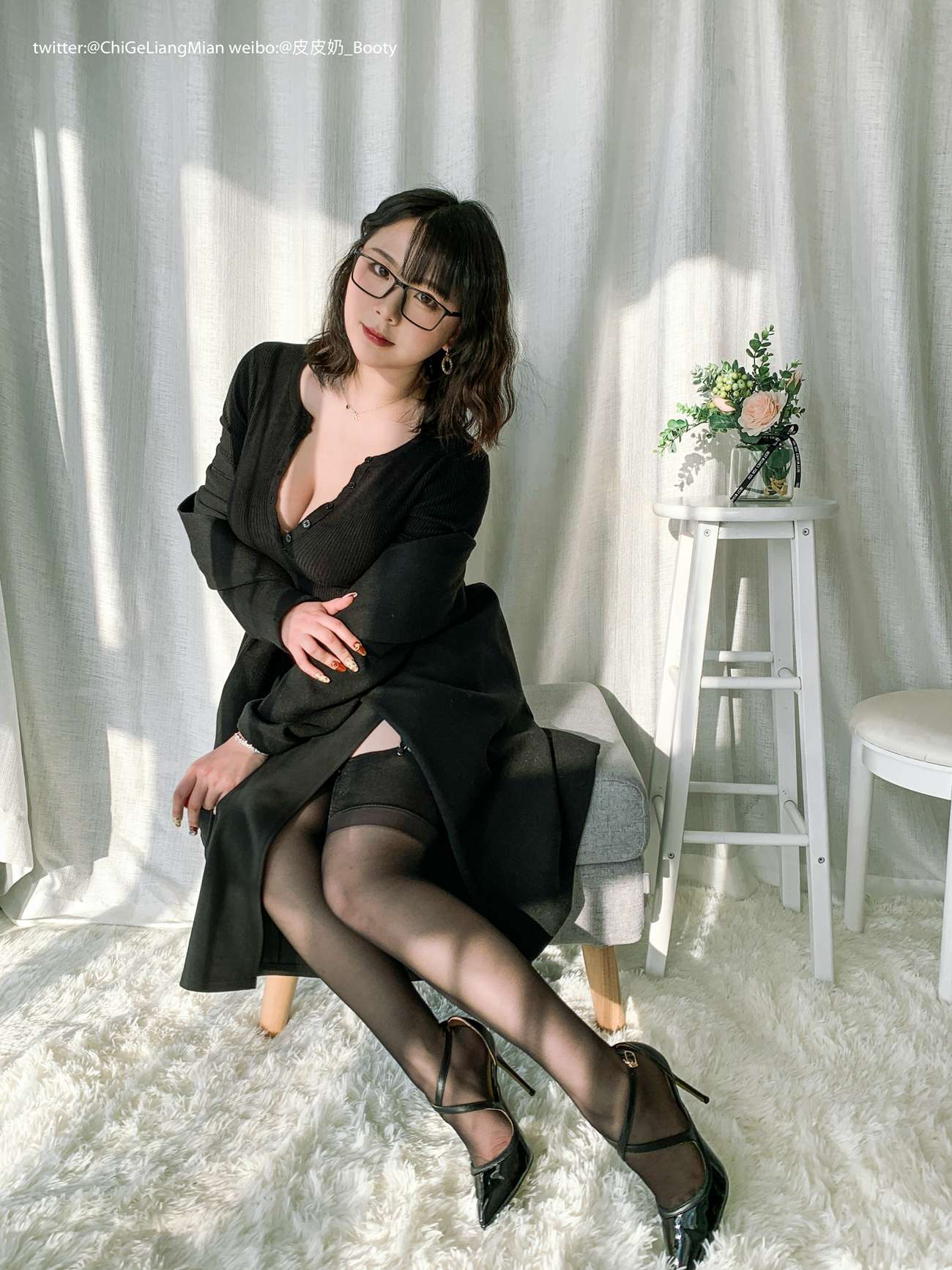 图片[7]-皮皮奶可可爱了啦 – 黑色OL[120P] – 速更版-美库