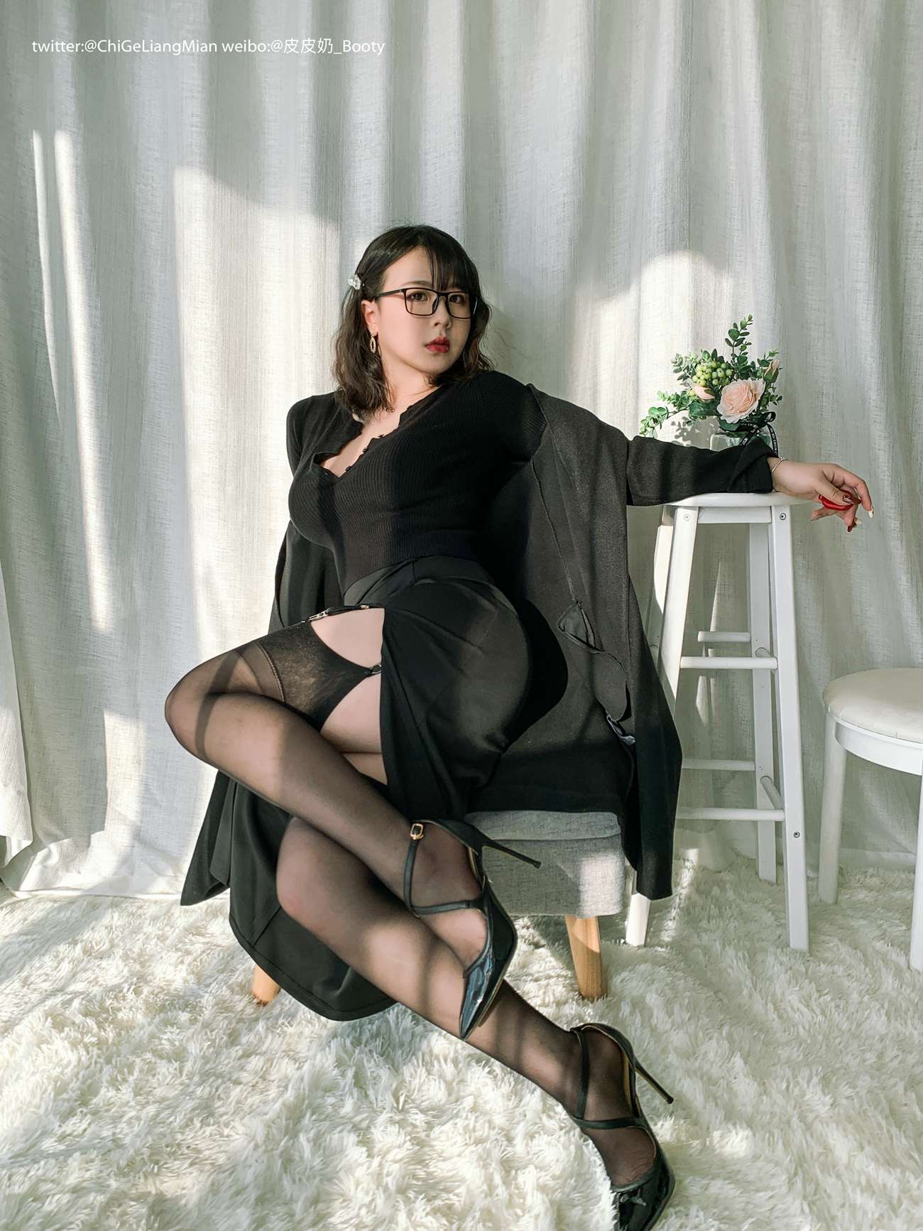 图片[9]-皮皮奶可可爱了啦 – 黑色OL[120P] – 速更版-美库