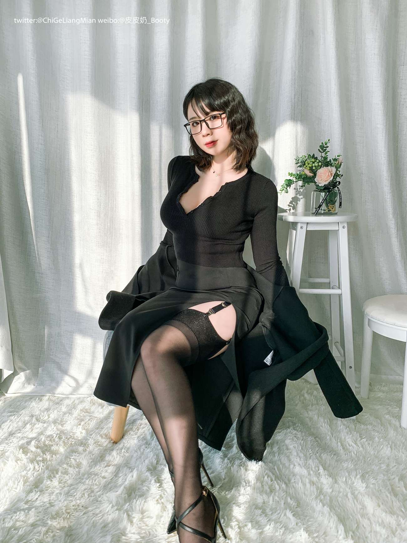 图片[14]-皮皮奶可可爱了啦 – 黑色OL[120P] – 速更版-美库