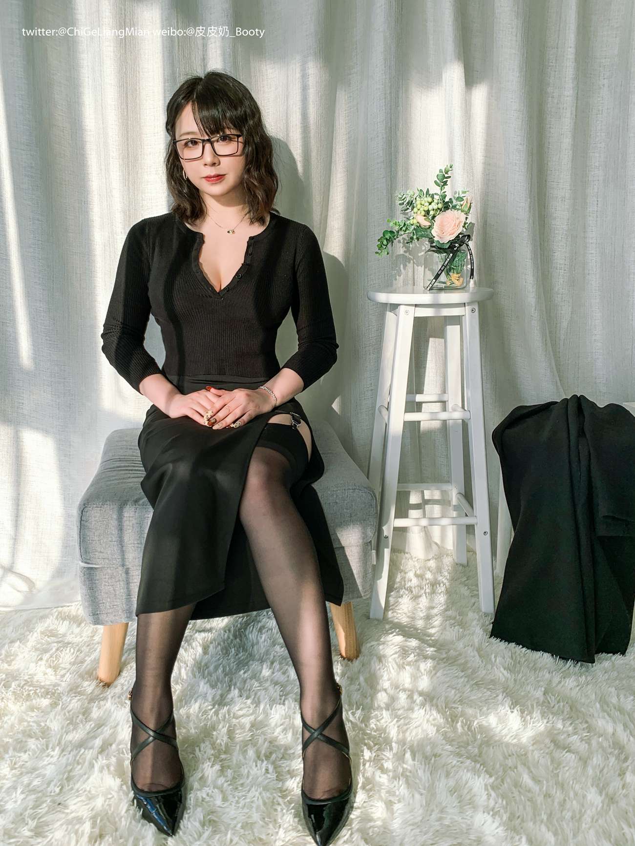 图片[17]-皮皮奶可可爱了啦 – 黑色OL[120P] – 速更版-美库