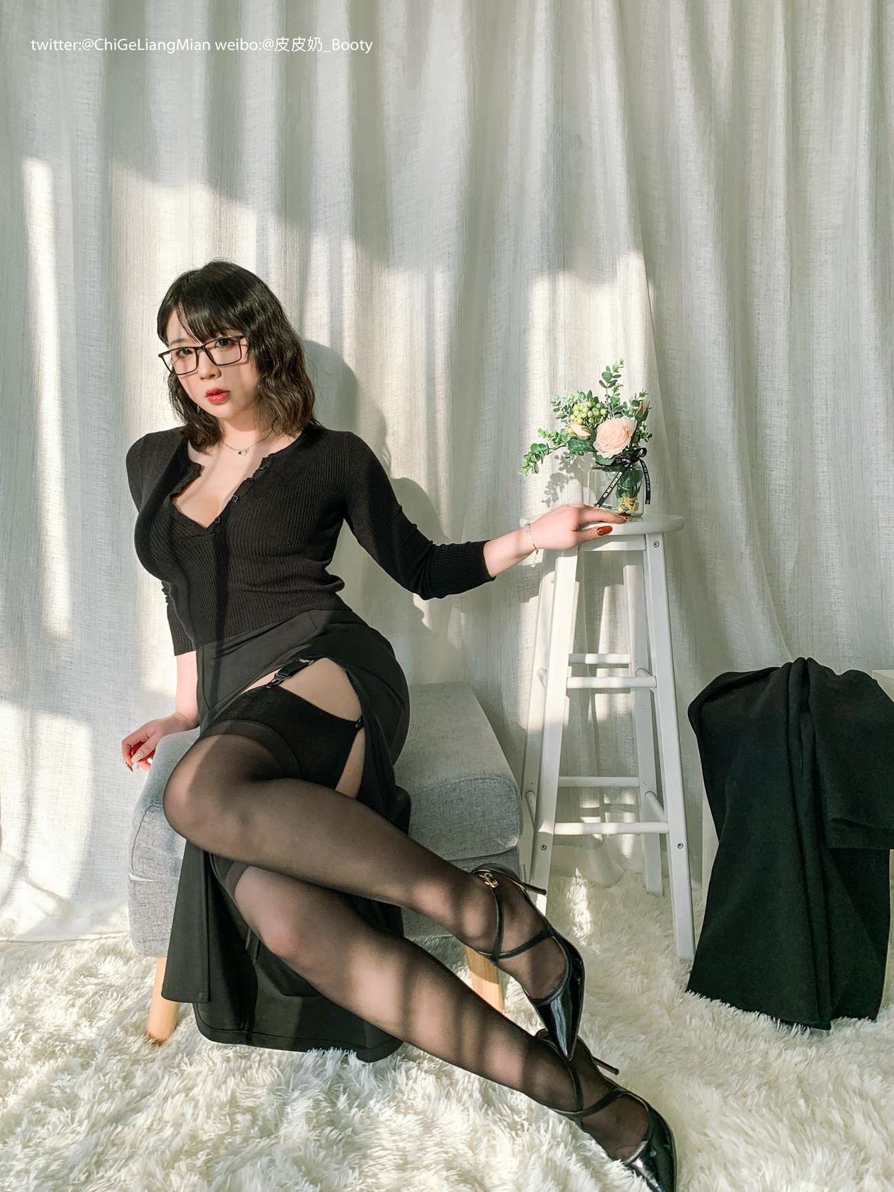 图片[19]-皮皮奶可可爱了啦 – 黑色OL[120P] – 速更版-美库