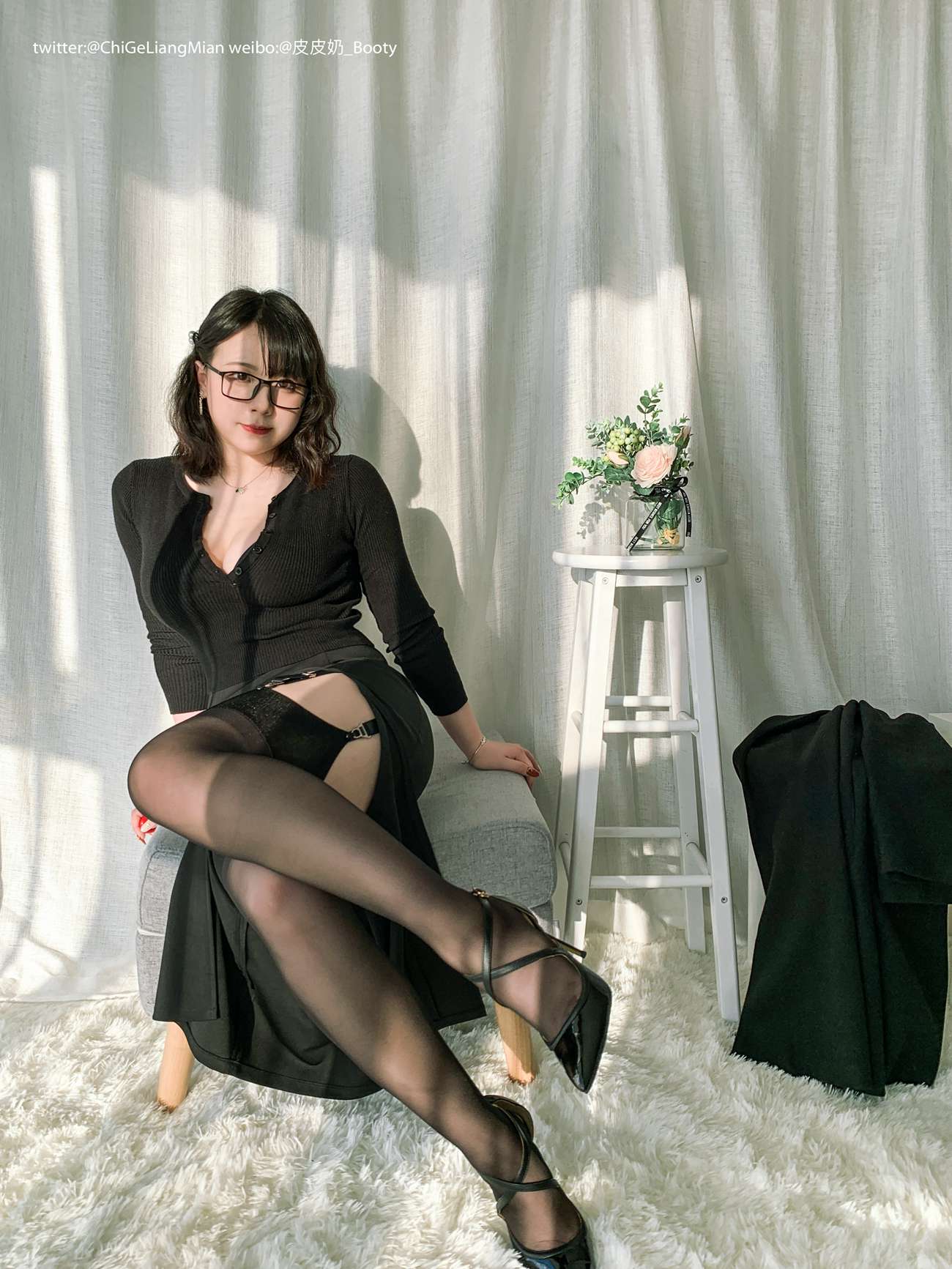 图片[20]-皮皮奶可可爱了啦 – 黑色OL[120P] – 速更版-美库
