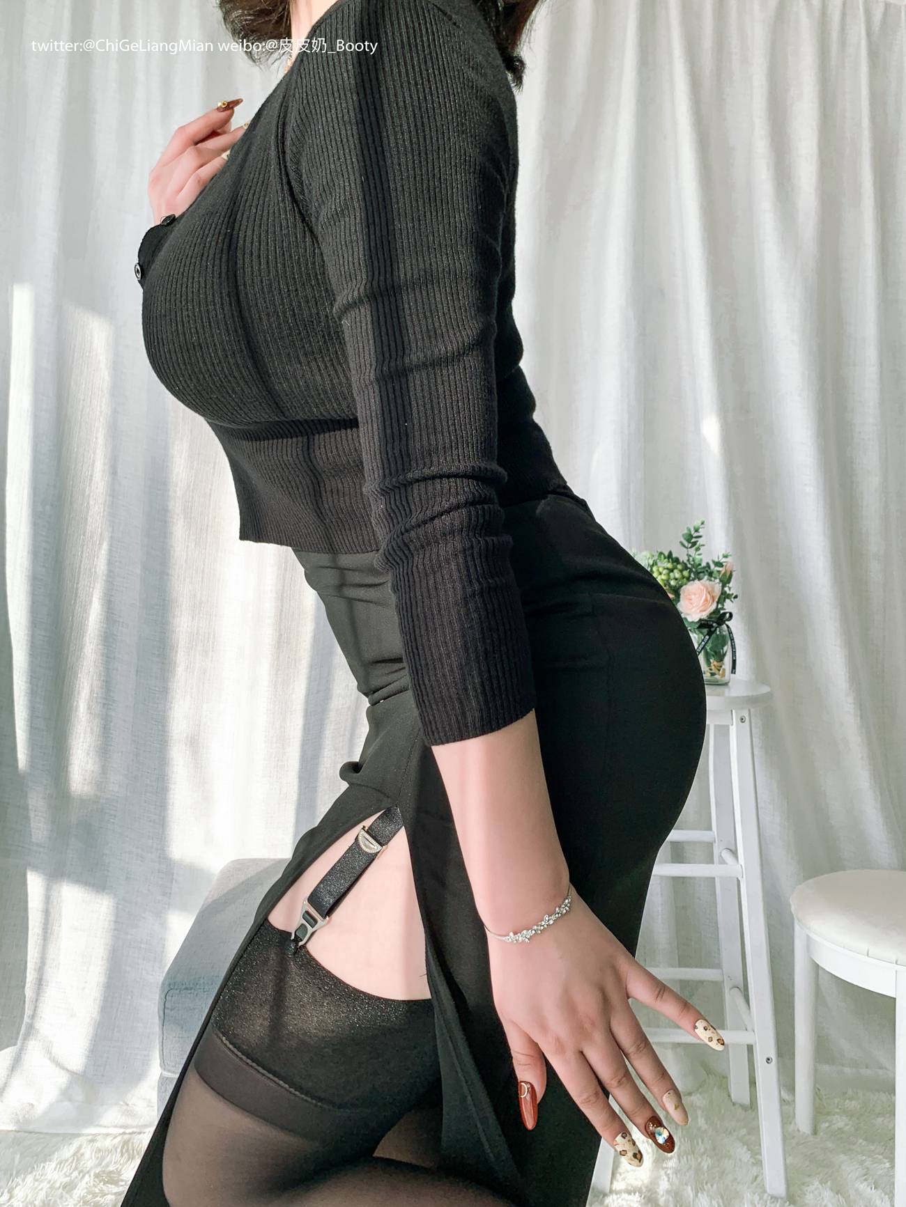 图片[23]-皮皮奶可可爱了啦 – 黑色OL[120P] – 速更版-美库