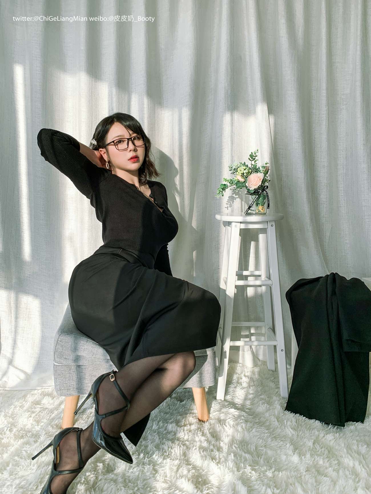 图片[26]-皮皮奶可可爱了啦 – 黑色OL[120P] – 速更版-美库