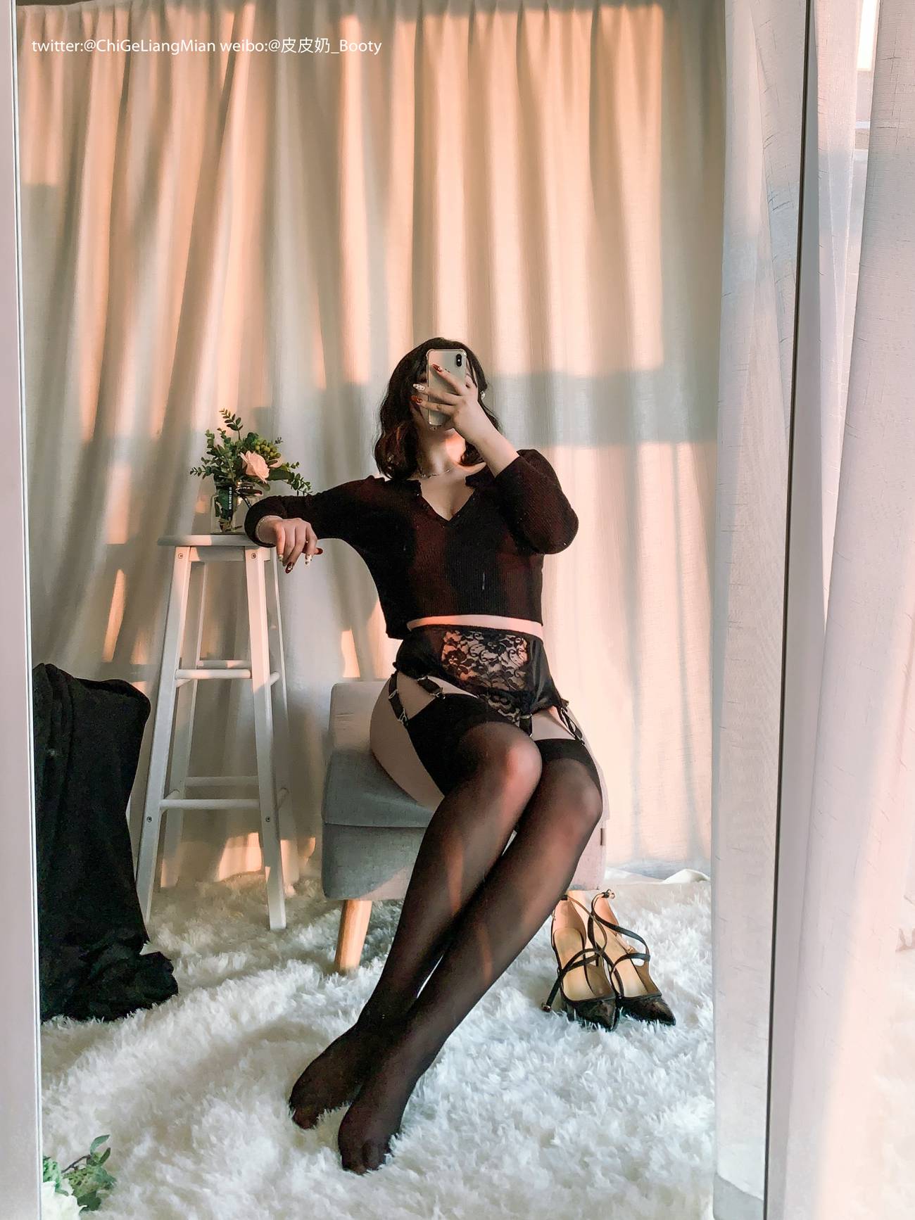 图片[110]-皮皮奶可可爱了啦 – 黑色OL[120P] – 速更版-美库