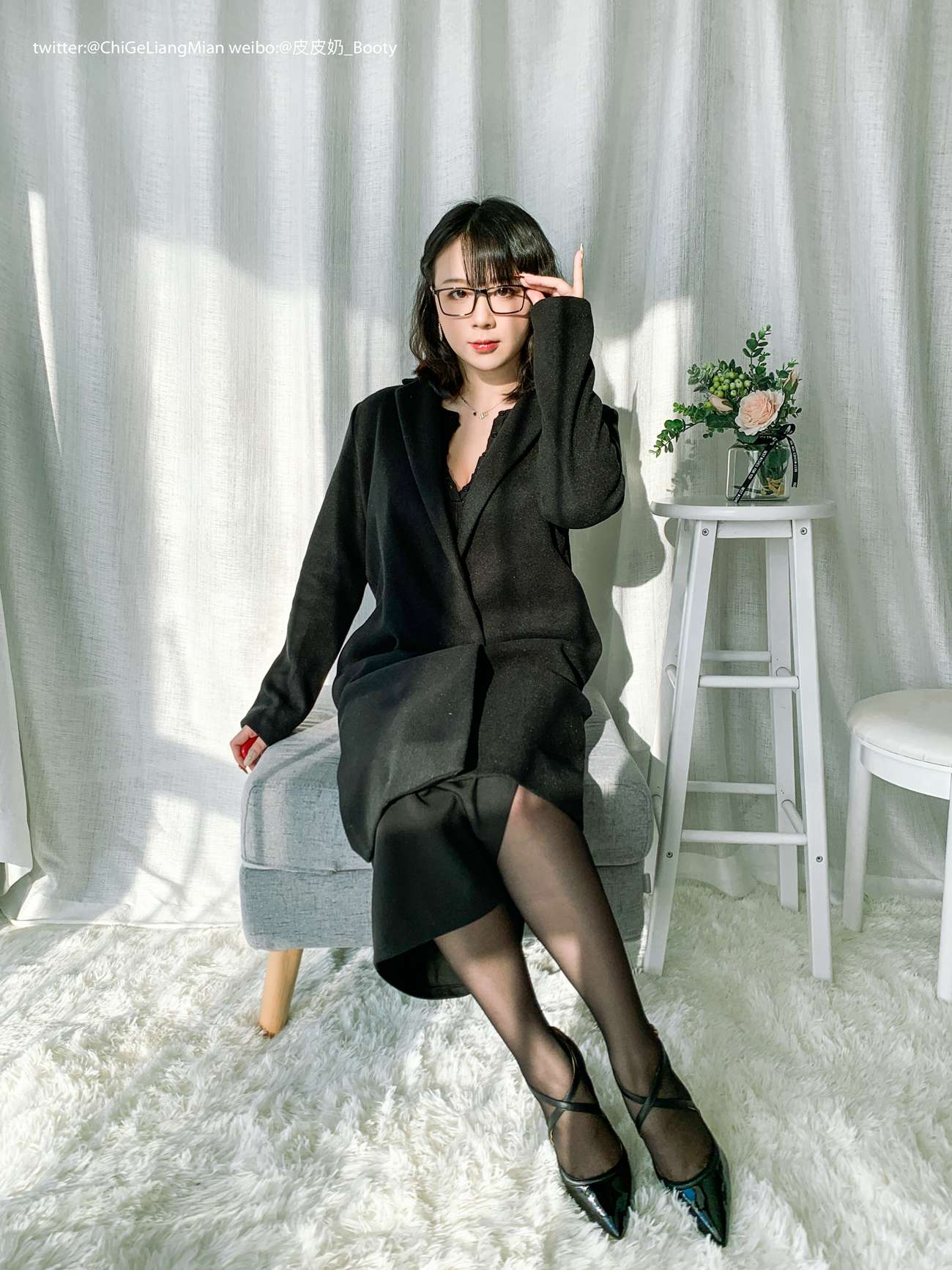 图片[121]-皮皮奶可可爱了啦 – 黑色OL[120P] – 速更版-美库