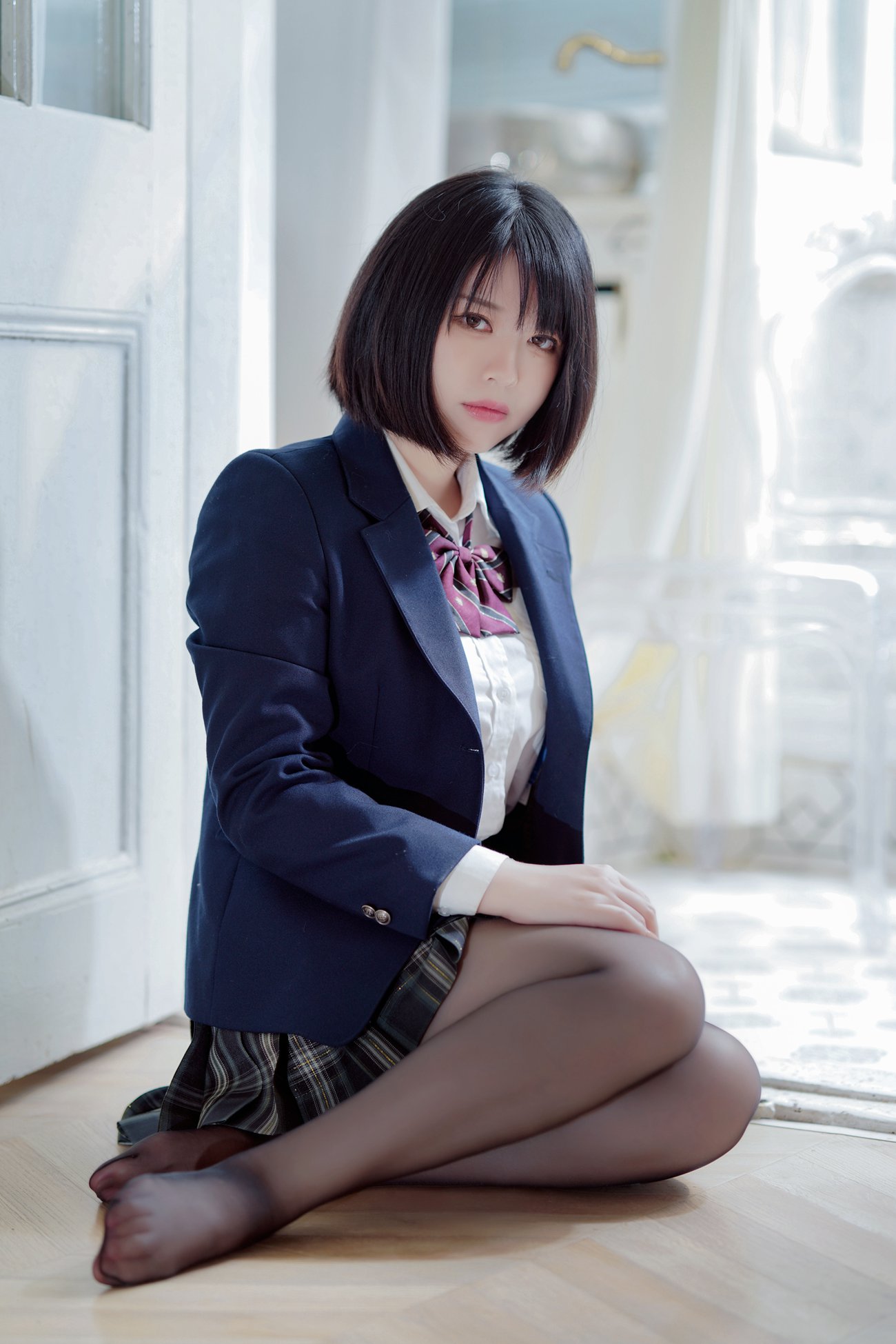 图片[9]-半半子 彼女の制服姿が好き[54P] – 速更版-美库