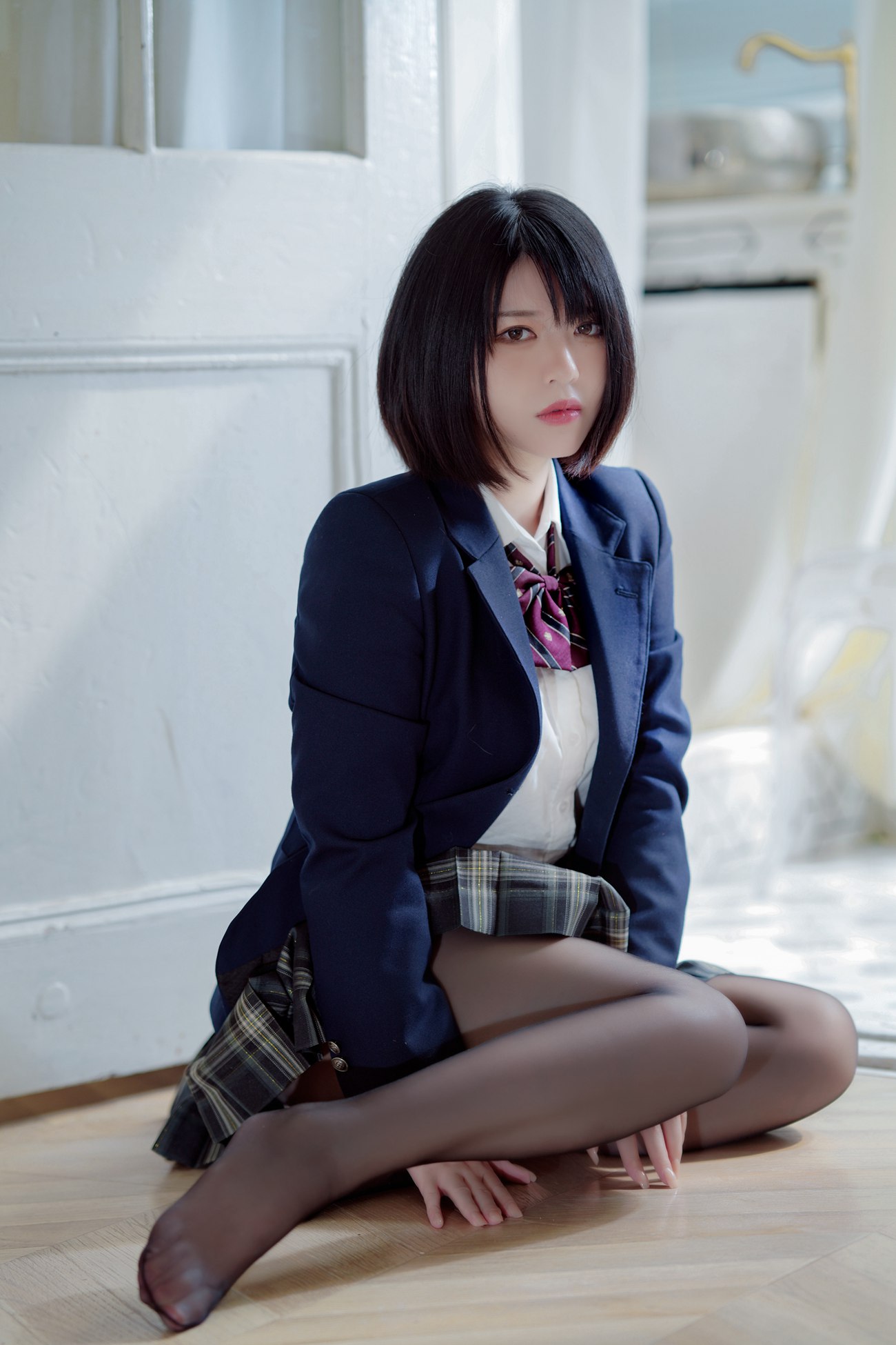 图片[19]-半半子 彼女の制服姿が好き[54P] – 速更版-美库