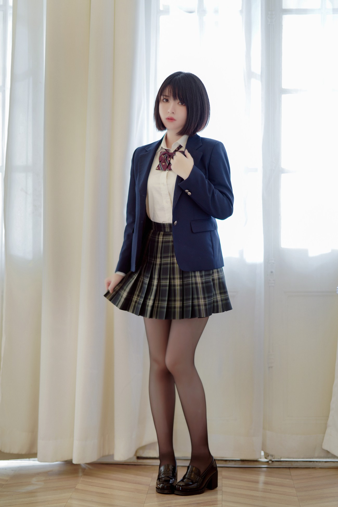 图片[55]-半半子 彼女の制服姿が好き[54P] – 速更版-美库