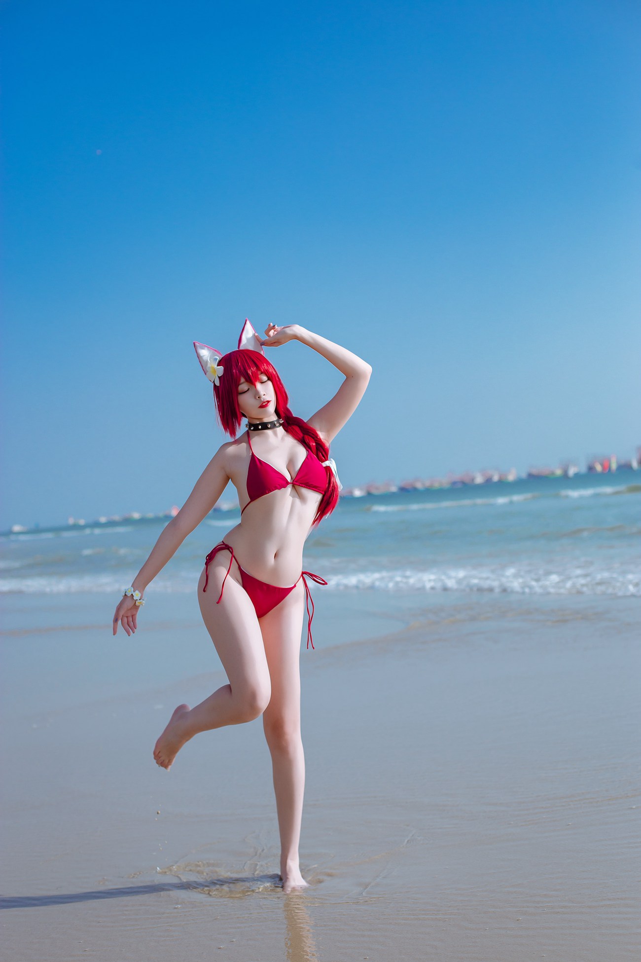 图片[15]-二佐Nisa 碧蓝千代田泳装 [20P] – 速更版-美库