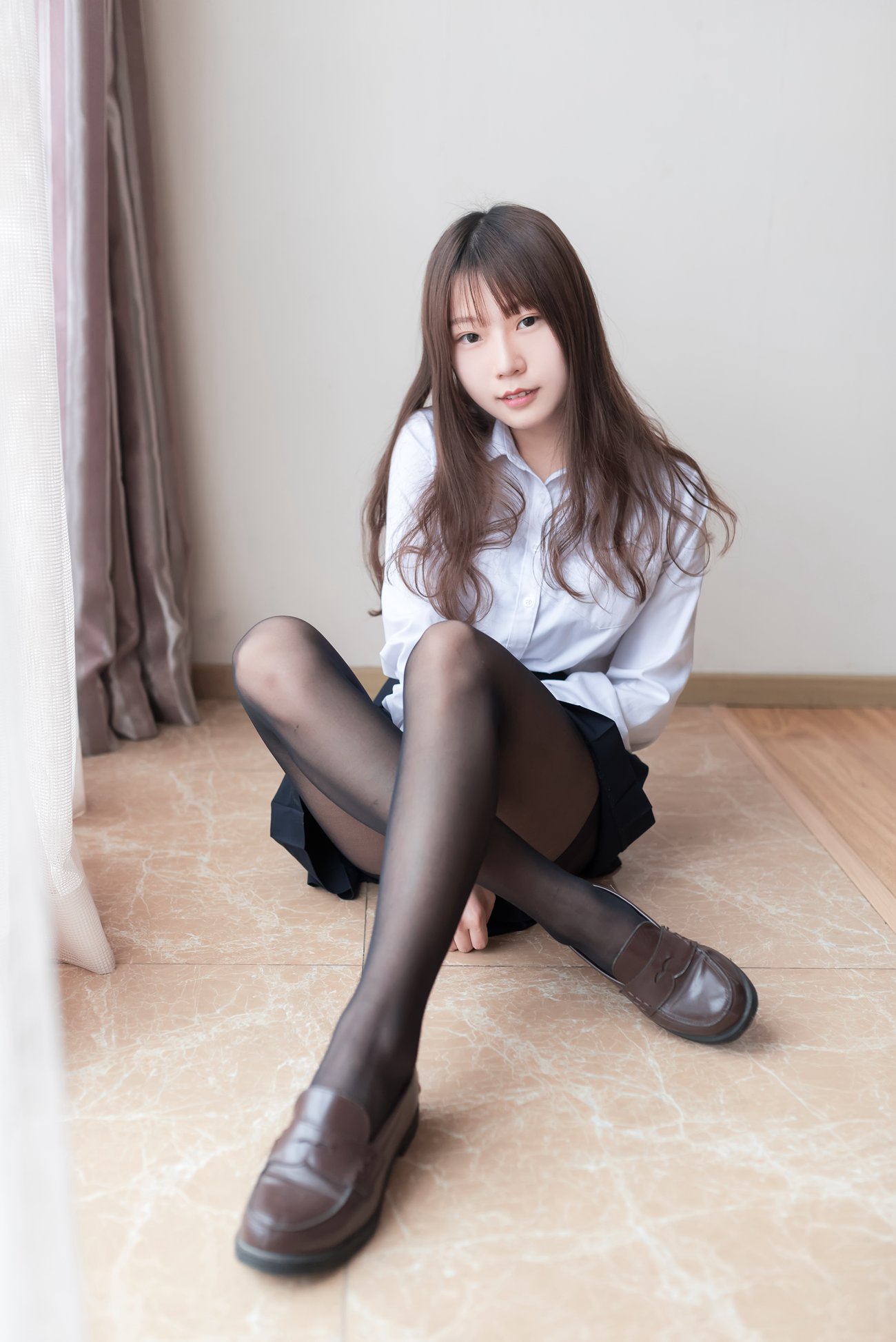 图片[37]-香草喵露露 – 黑丝JK[45P] – 速更版-美库