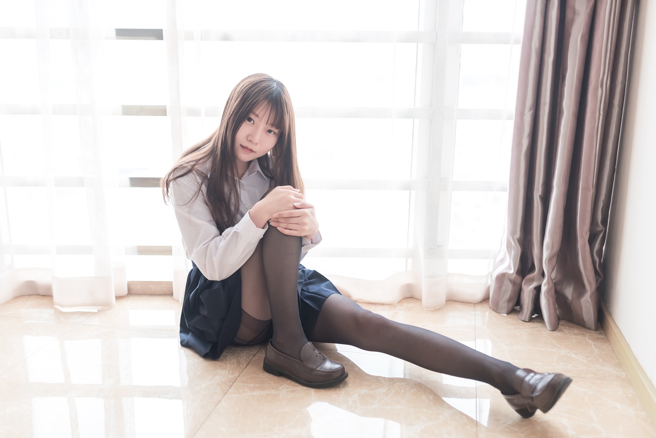 图片[40]-香草喵露露 – 黑丝JK[45P] – 速更版-美库