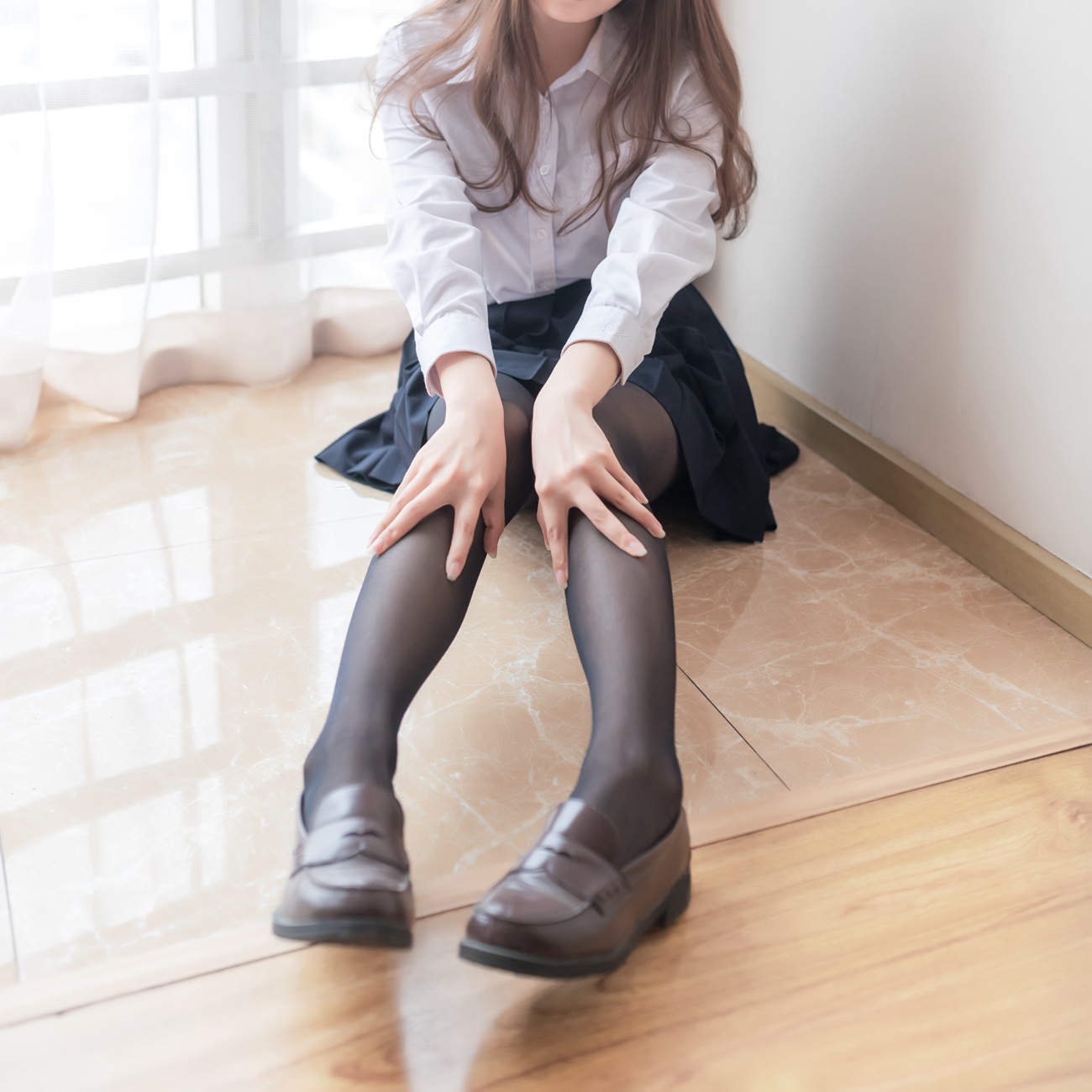 图片[44]-香草喵露露 – 黑丝JK[45P] – 速更版-美库