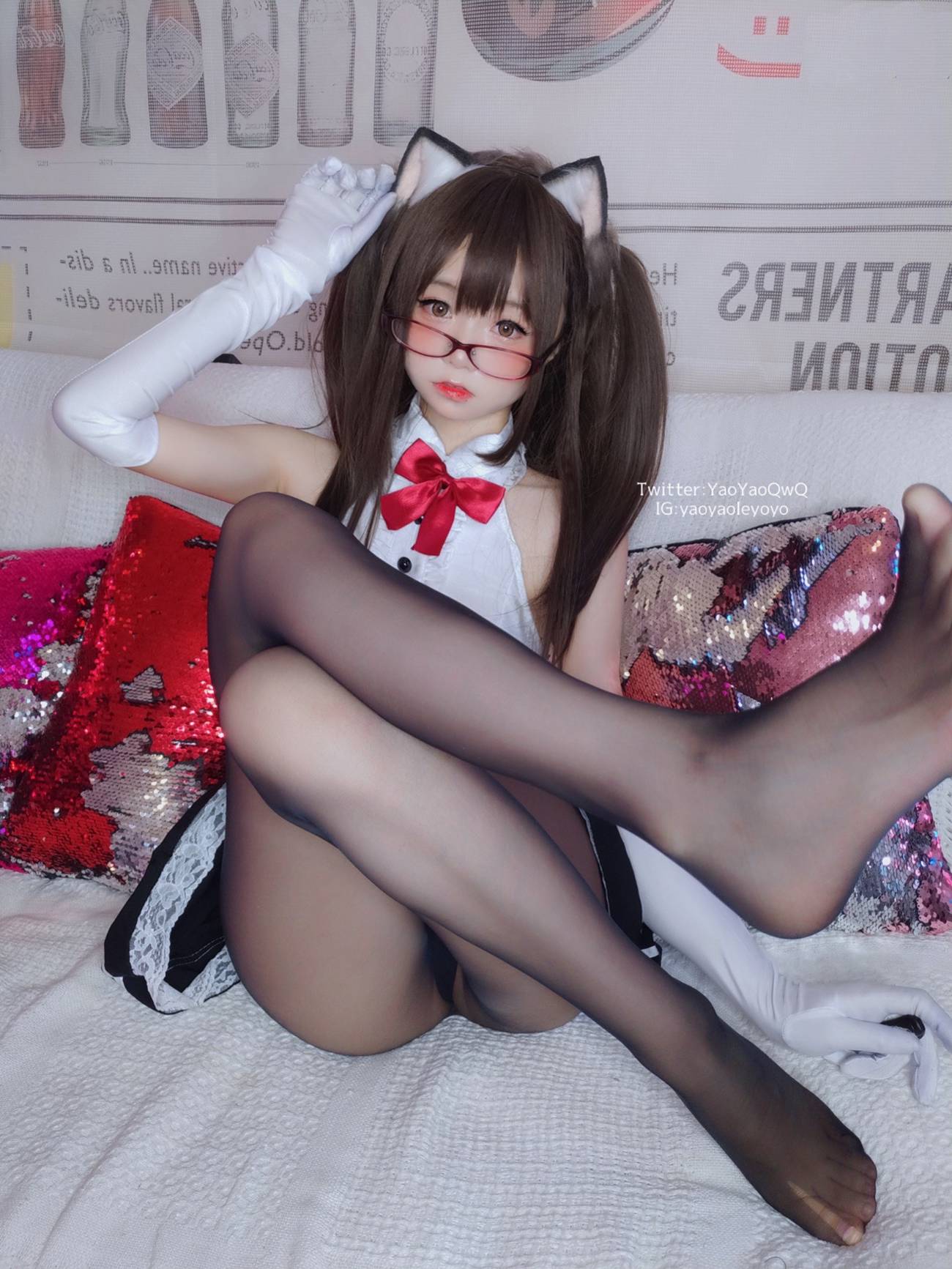 图片[38]-萌妹子Coser摇摇乐yoyo – 黑色紧身衣 [100P] – 速更版-美库