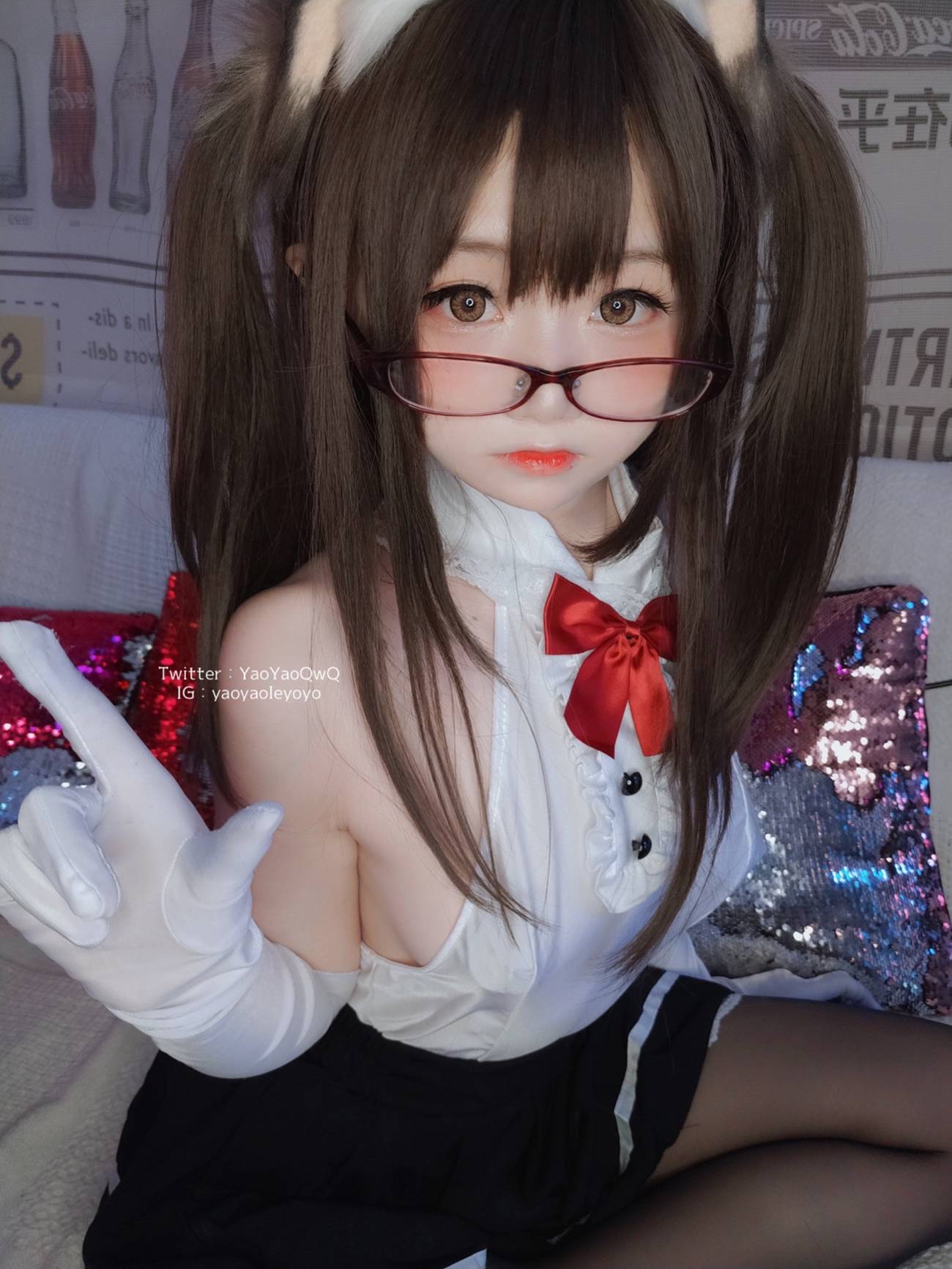 图片[40]-萌妹子Coser摇摇乐yoyo – 黑色紧身衣 [100P] – 速更版-美库